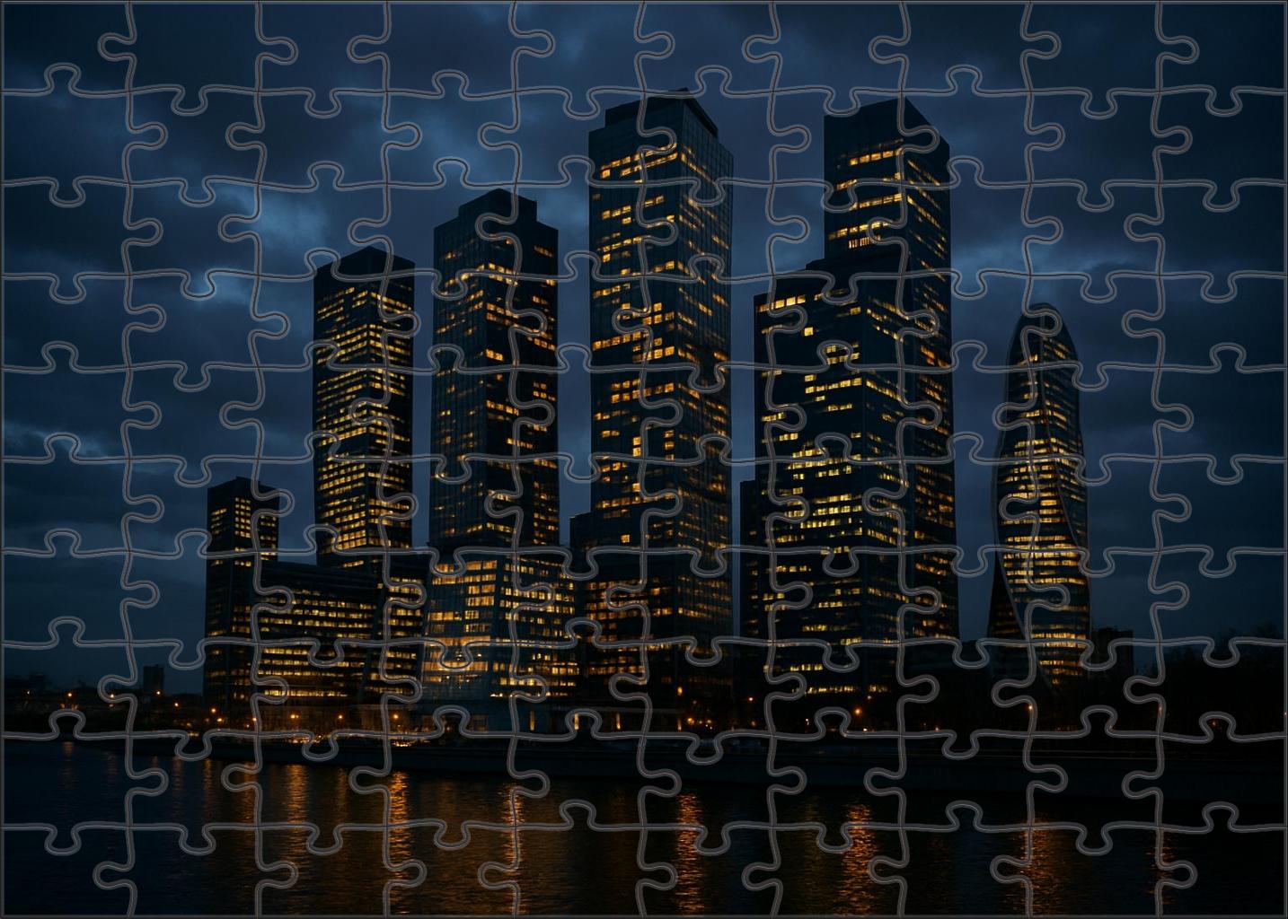 Moscow City Skyline Russia's Vertical Financial Powerhouse 300 Piece Puzzle