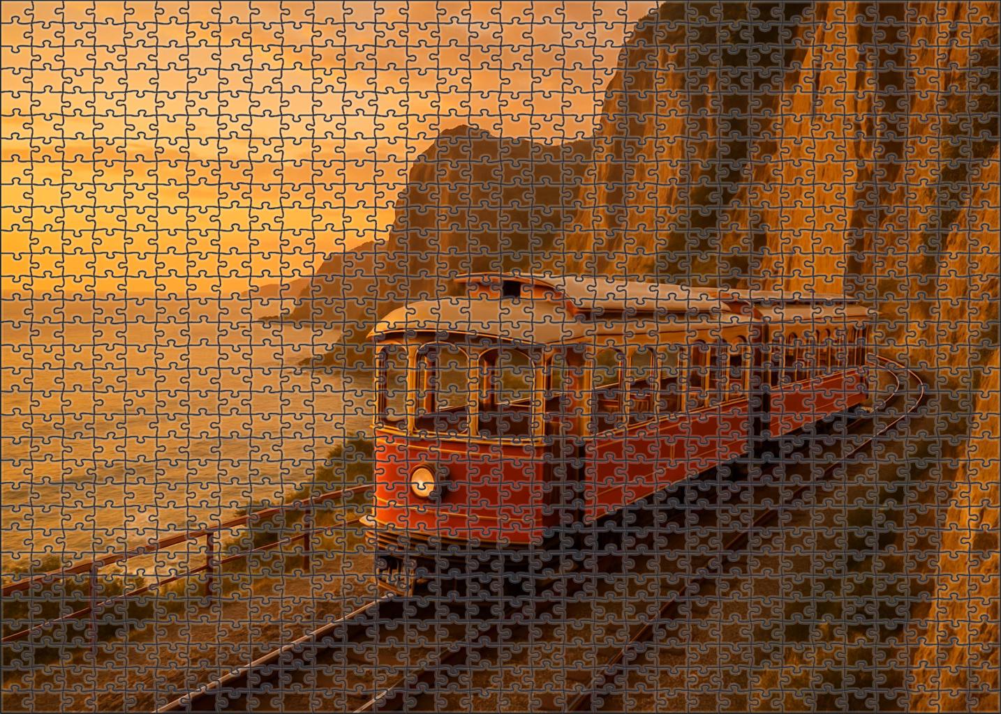 Sunset Cliffside Tourer Puzzle Fun