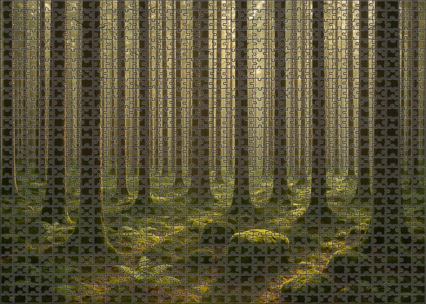 Silent Grove Of Whispering Pines Custom Jigsaw Puzzle