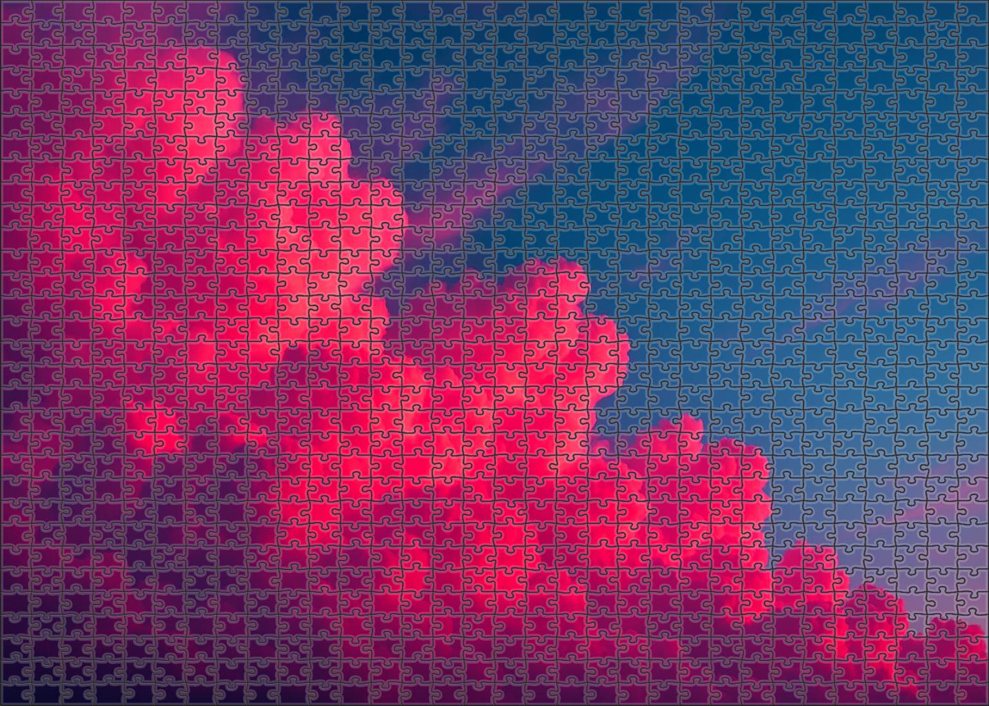 Fuchsia Cloud Cascade 50 Piece Puzzle