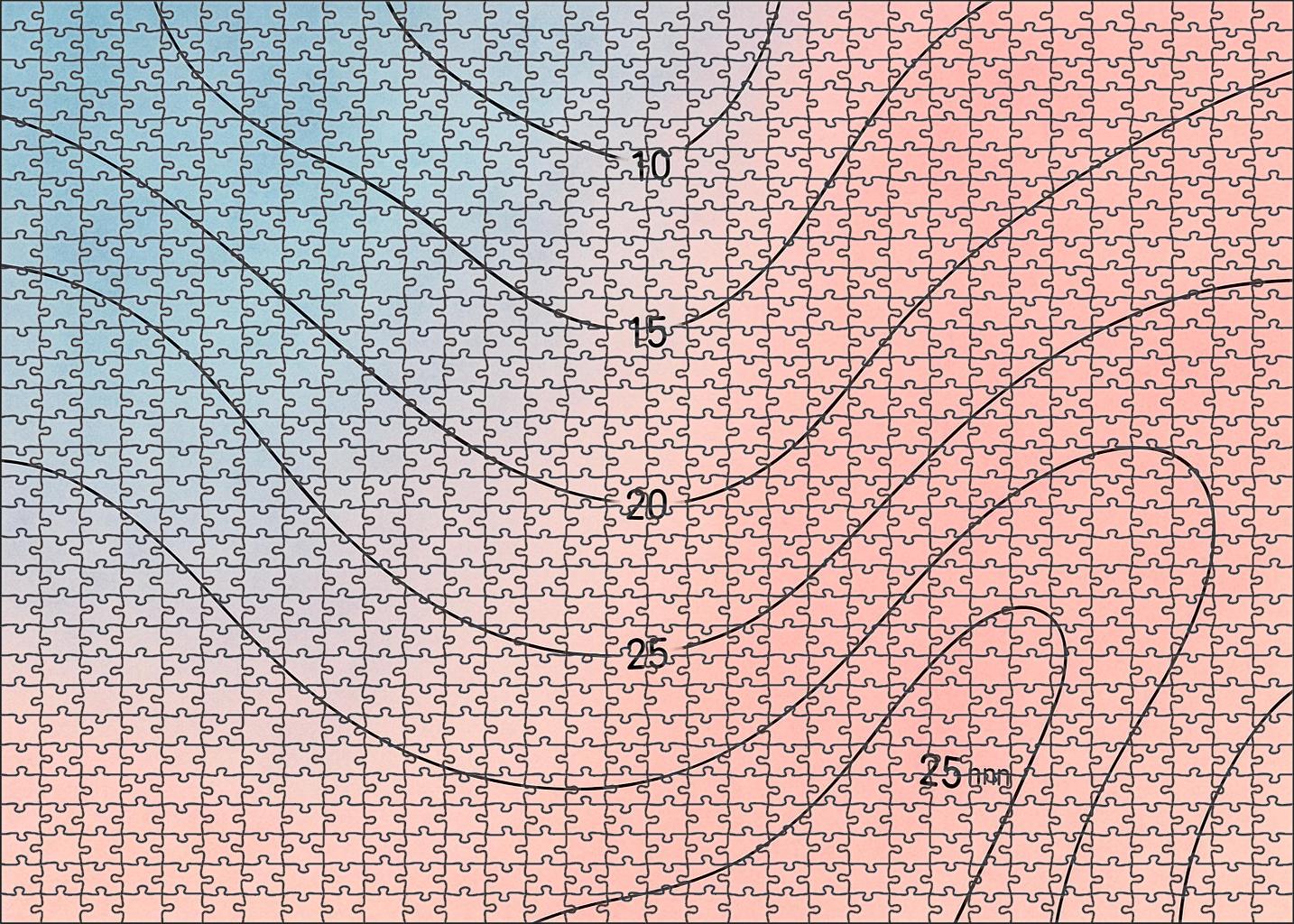 Climate Isohyet Gradient Chart Premium Puzzle Pieces
