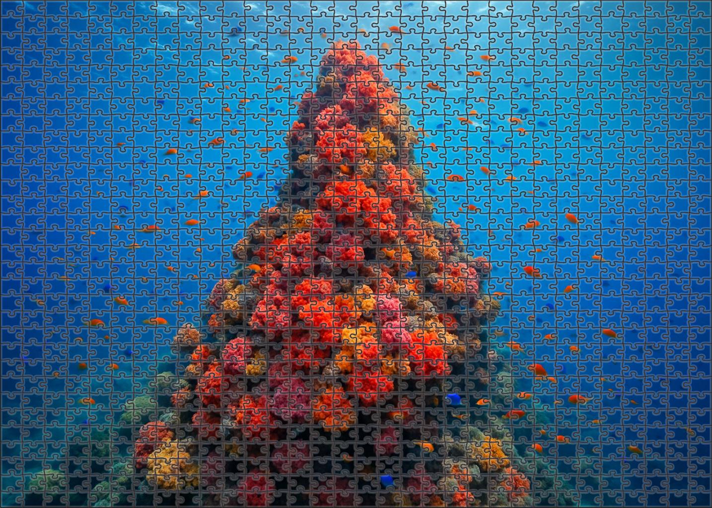 Sunlit Coral Pinnacle Puzzle For Adults