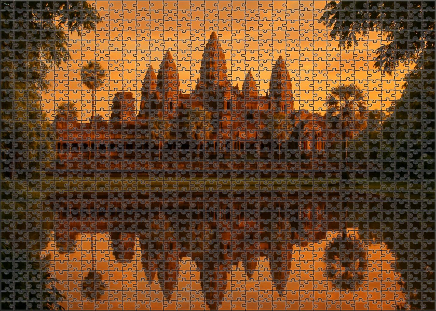 Angkor Wat Situated In Siem Reap Cambodia Identified By 7356 Globally As A Sprawling Temple Complex And Khmer Architectural Marvel Easy Puzzles