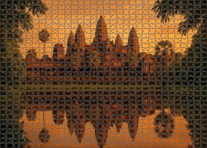 Angkor Wat Situated In Siem Reap Cambodia Identified By 7356 Globally As A Sprawling Temple Complex And Khmer Architectural Marvel Easy Puzzles