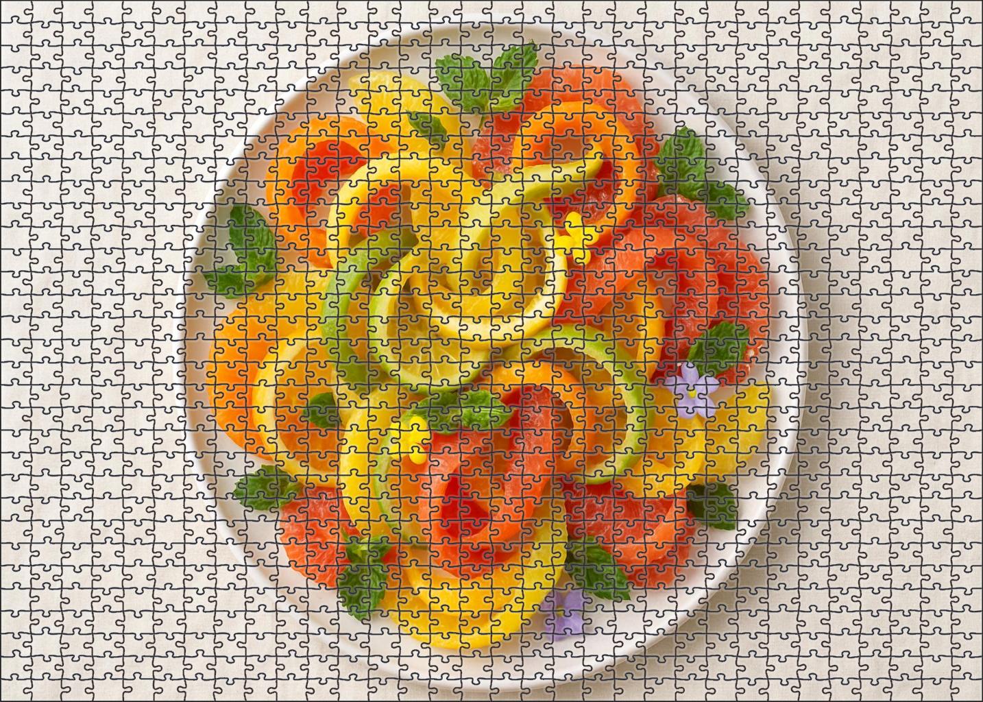 Citrus Ribbon Platter Twisted Segments Of Bright Citrus Medley Puzzle Challenge
