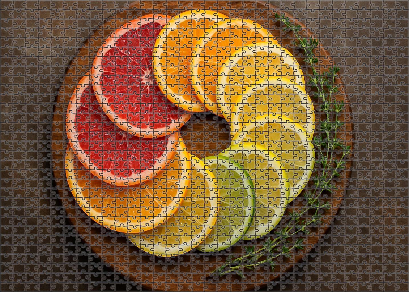 Citrus Spiral Platter 20 Piece Puzzle