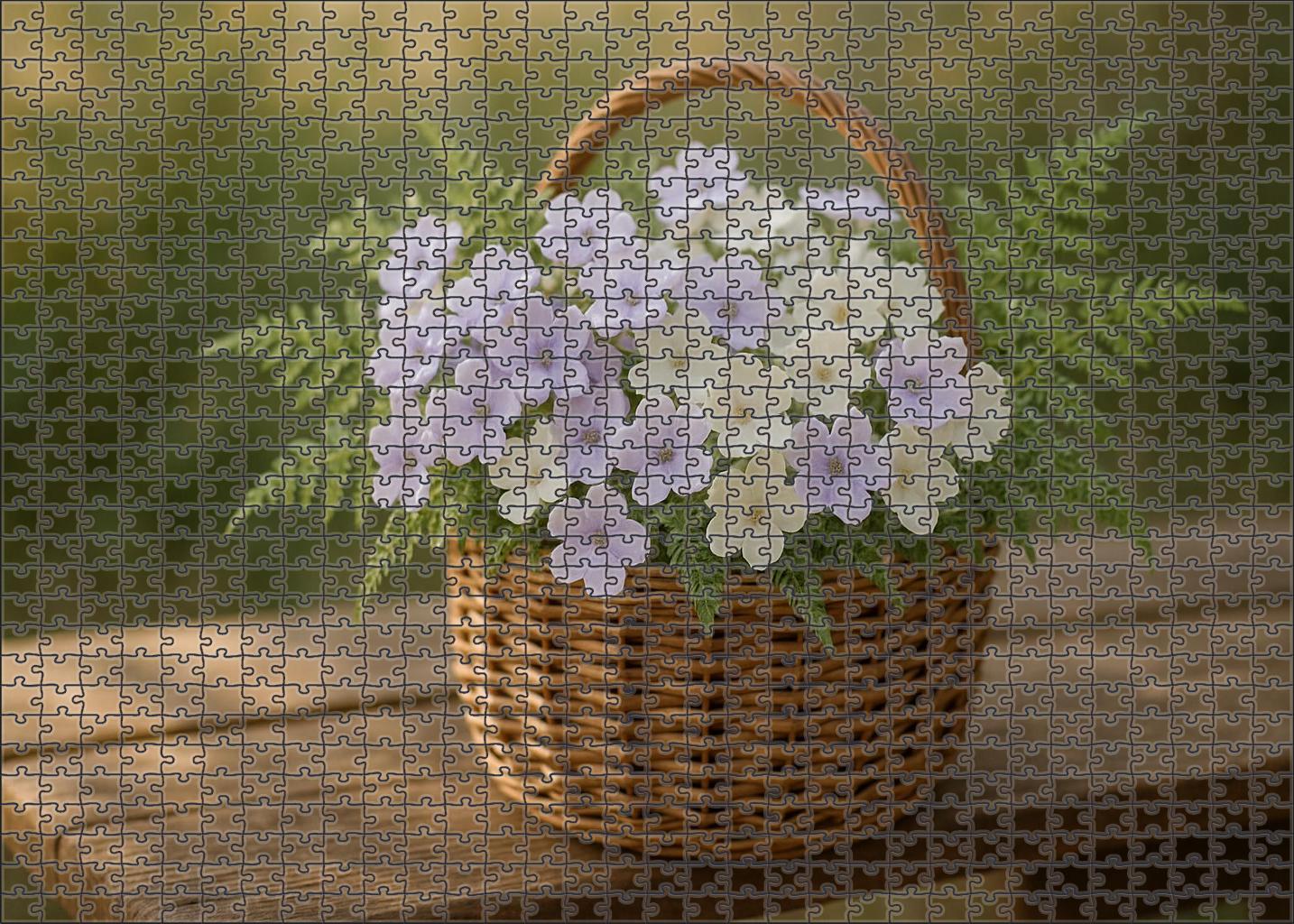 Morning Mist Meadow Basket 50 Piece Puzzle