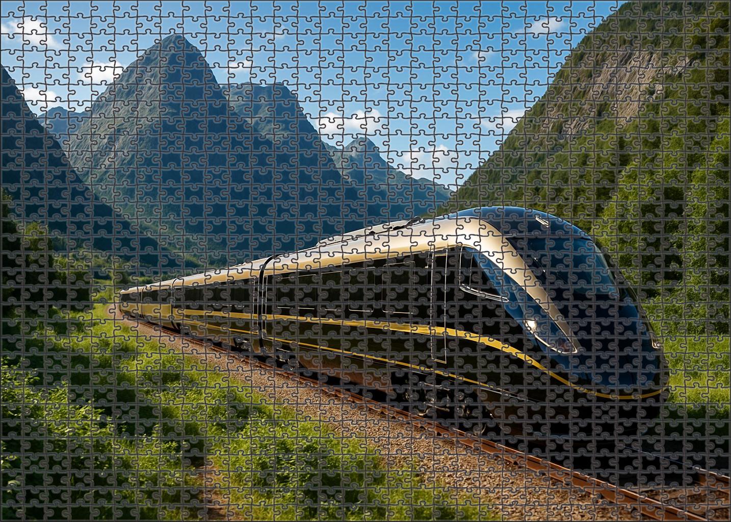 Golden Horizon Scenic Express Articulated Electric Train Mini Puzzle