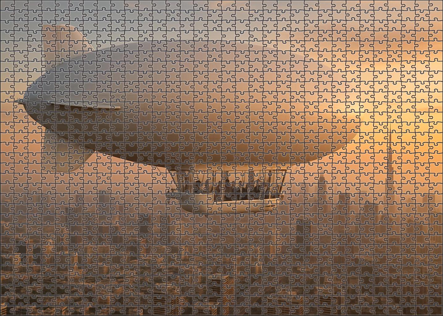 Helium-lift Urban Observation Airship 100 Piece Puzzle