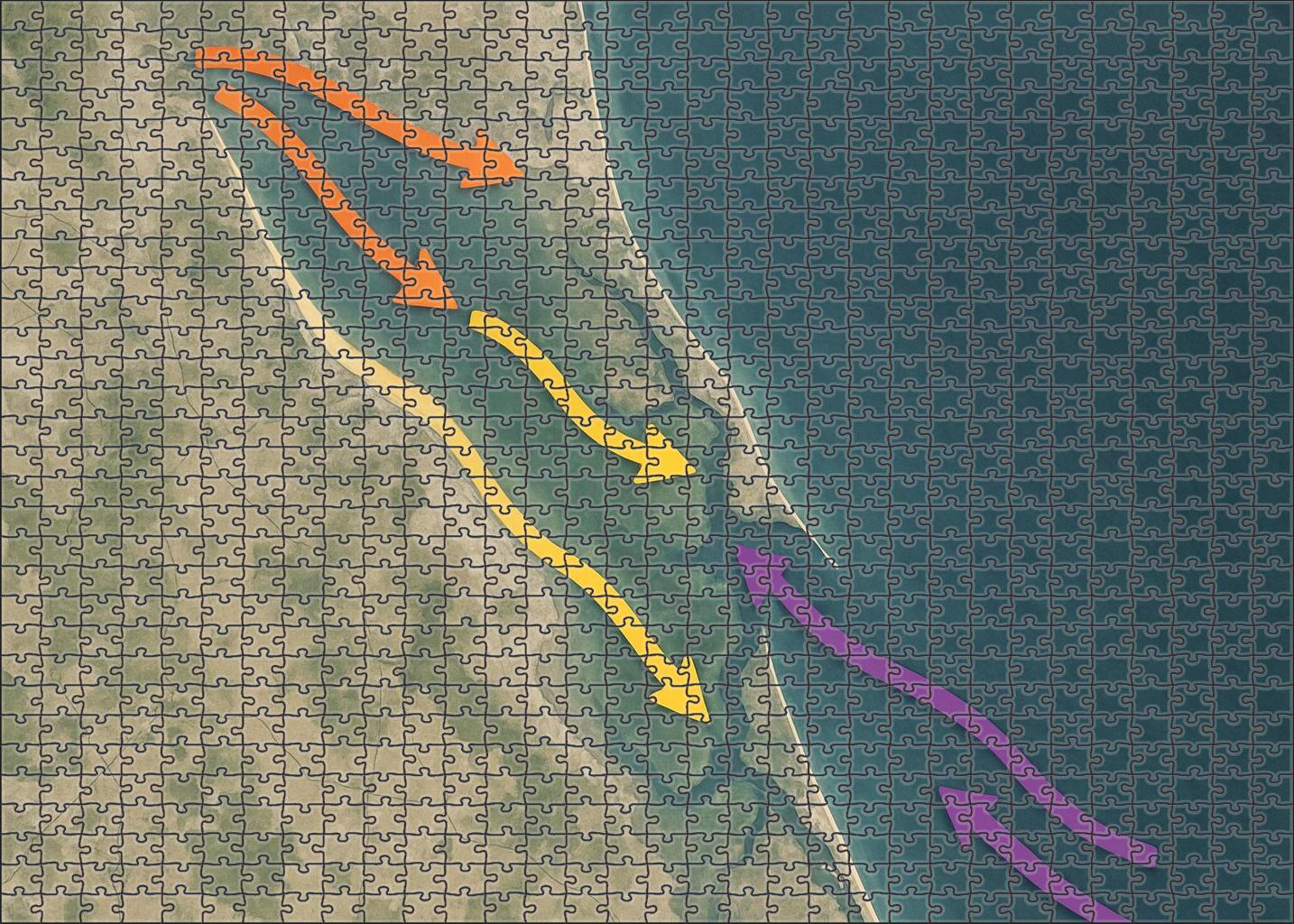 Coastal Sediment Transport Flow Puzzle Collection