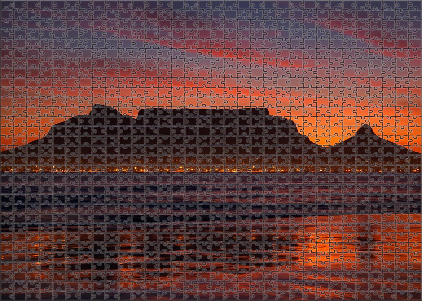 Cape Town Waterfront Skyline Natural Majesty Meets Urban Elegance 1000 Piece Puzzle