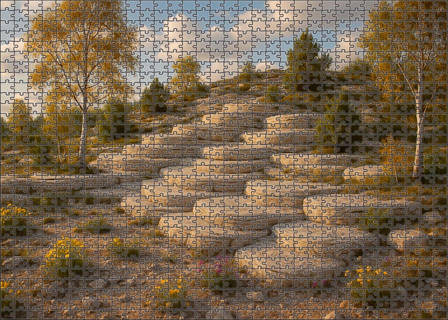 Sun-dappled Limestone Terrace Puzzle Collection