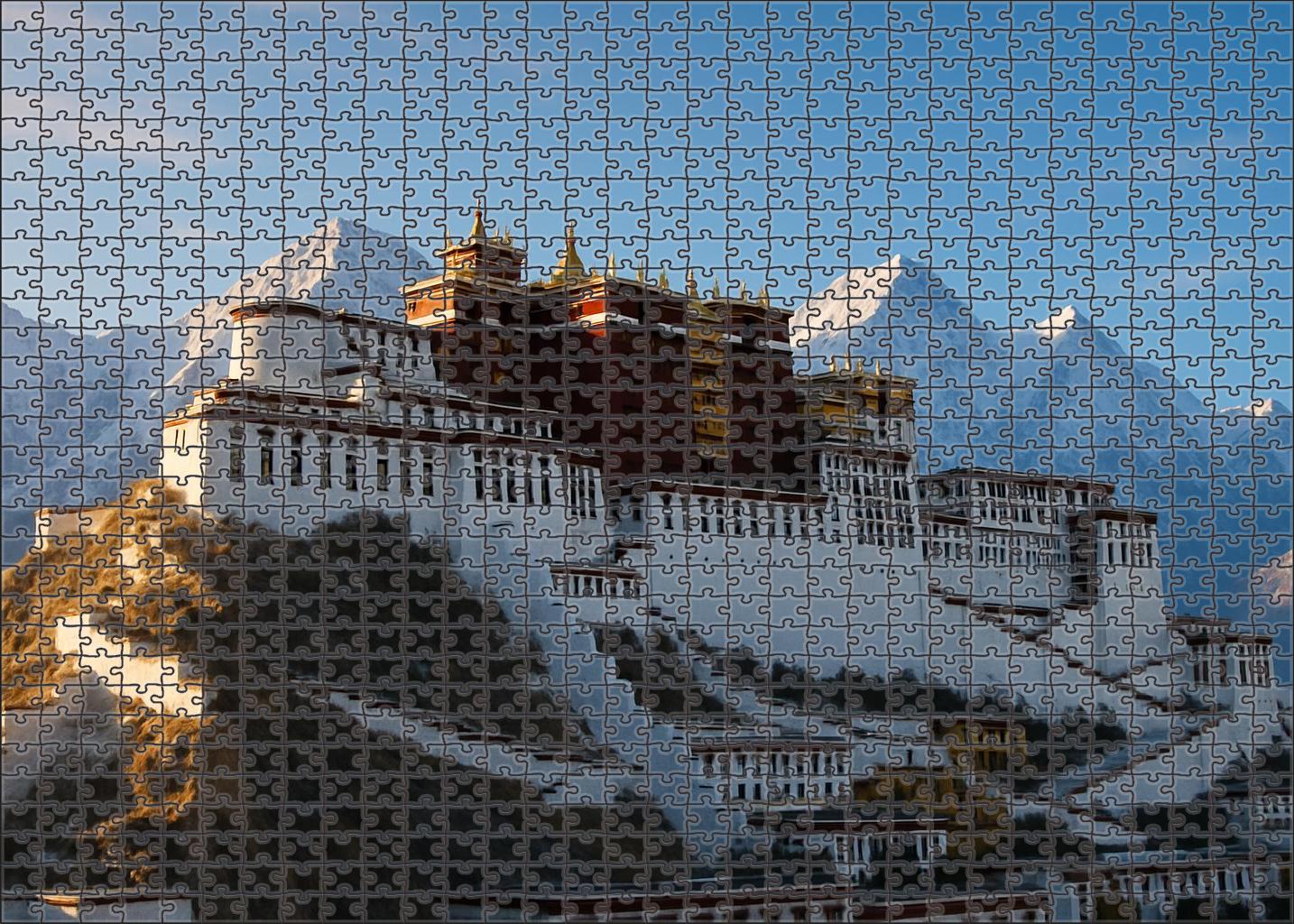 Potala Palace Lhasa Tibet Recognized By 7322 As A Majestic Fortress And Spiritual Hub Unique Puzzle Design