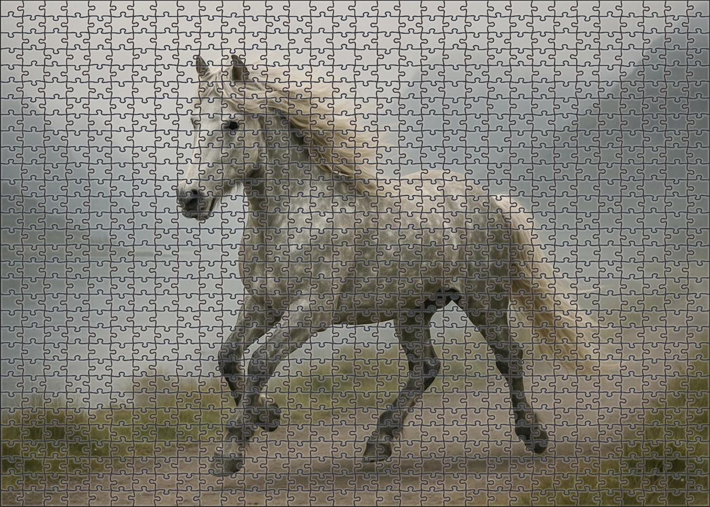 Silver Mist Icelandic Mare 1000 Piece Puzzle
