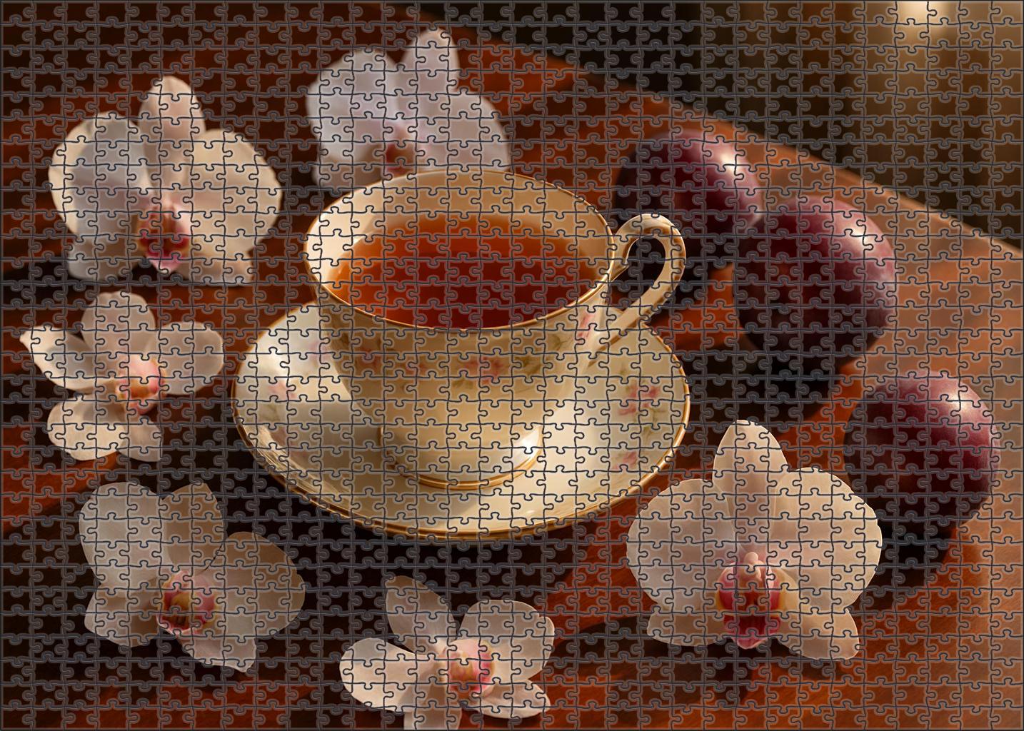 Silent Orchid Fragrant Black Tea With Orchid Blossom And Plum 200 Piece Puzzle