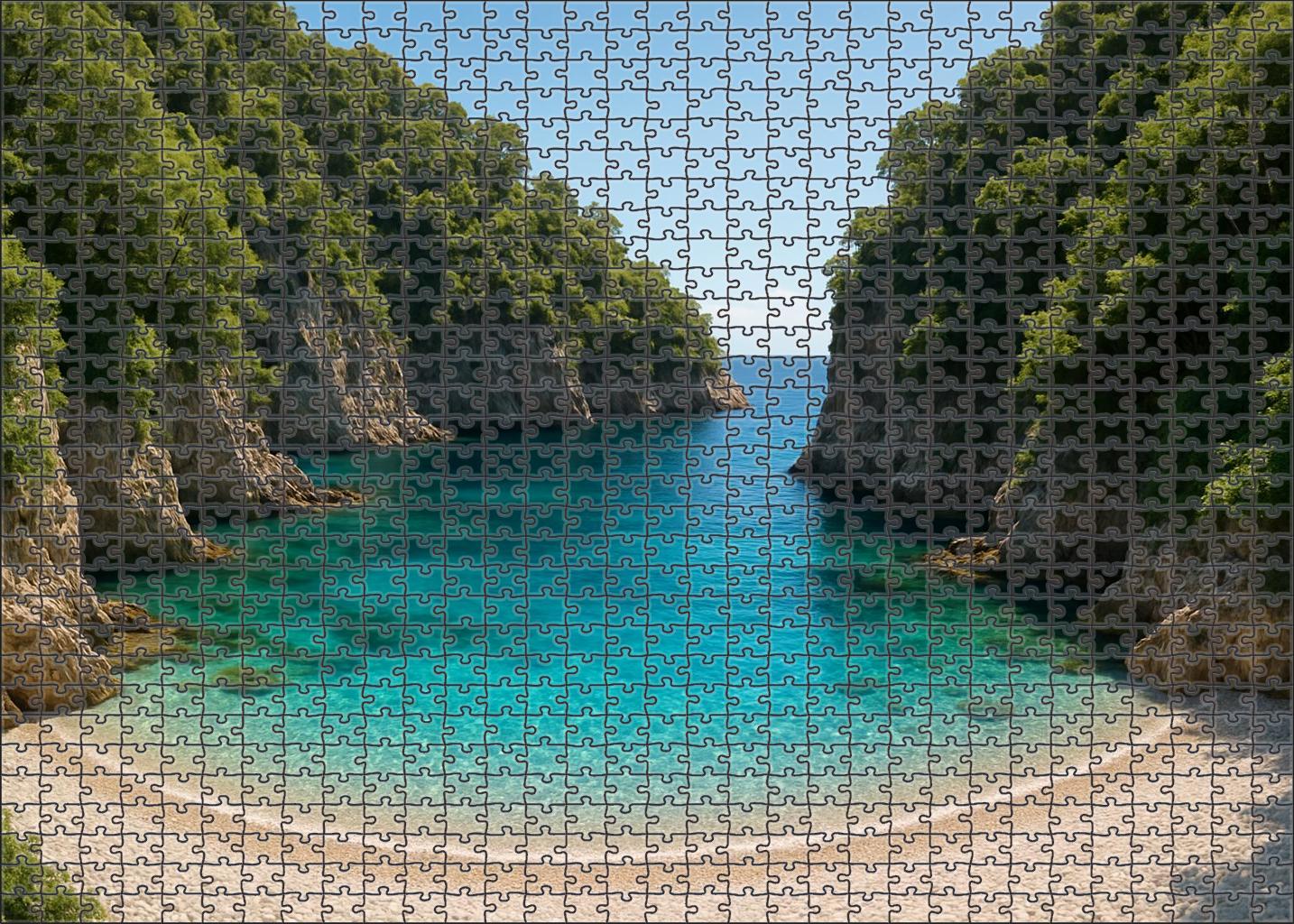 Secluded Sapphire Cove 500 Piece Puzzle