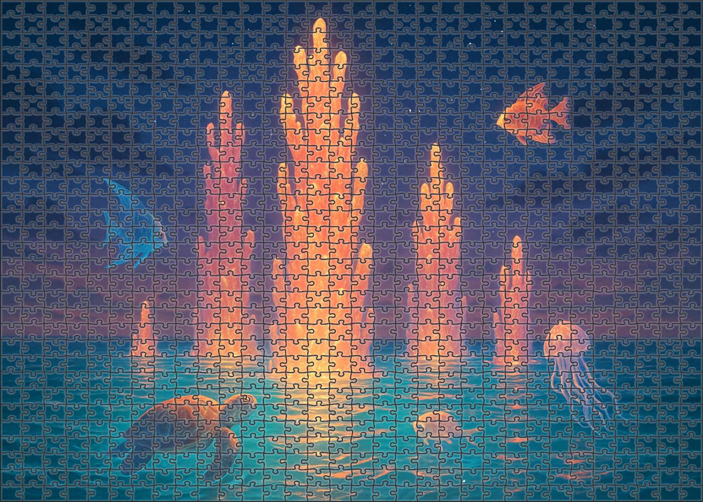 The Whispering Coral Towers 1000 Piece Puzzle