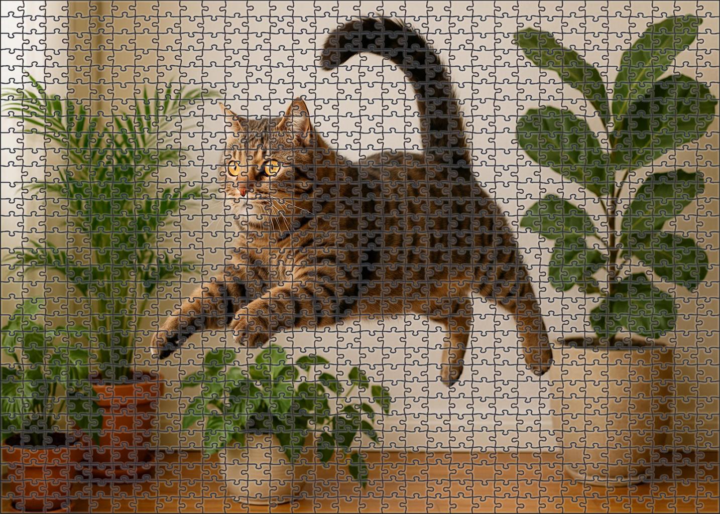 Bronze Ember Rich Brown Tabby With Spirited Energy 1000 Piece Puzzle