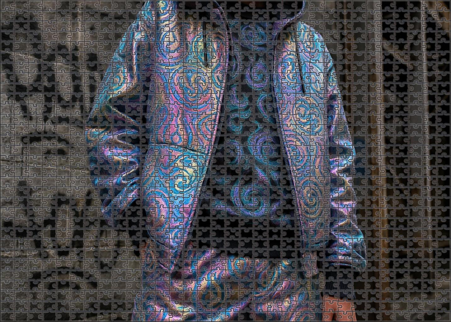 Streetwear Alchemist Urban Fashion Meets Experimental Textile Magic Custom Jigsaw Puzzle