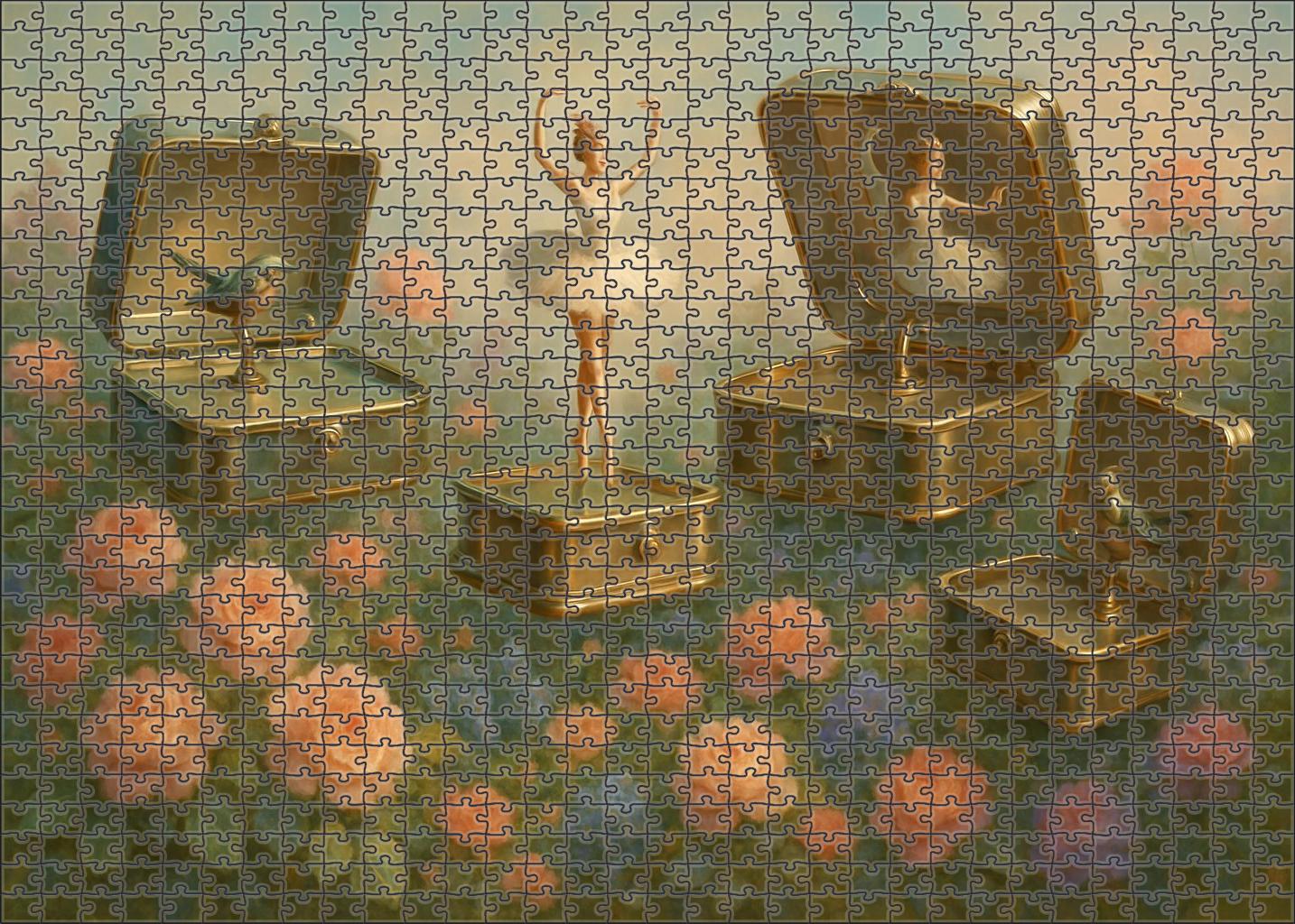 Garden Of Floating Music Boxes 50 Piece Puzzle