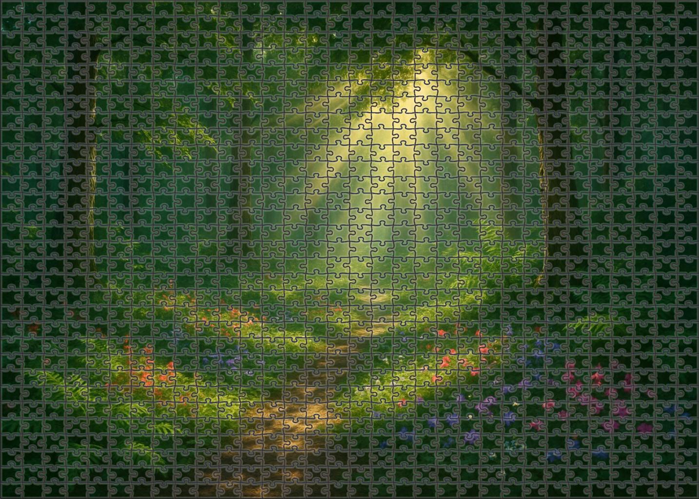 Dappled Shadow Grove Large Format Puzzle