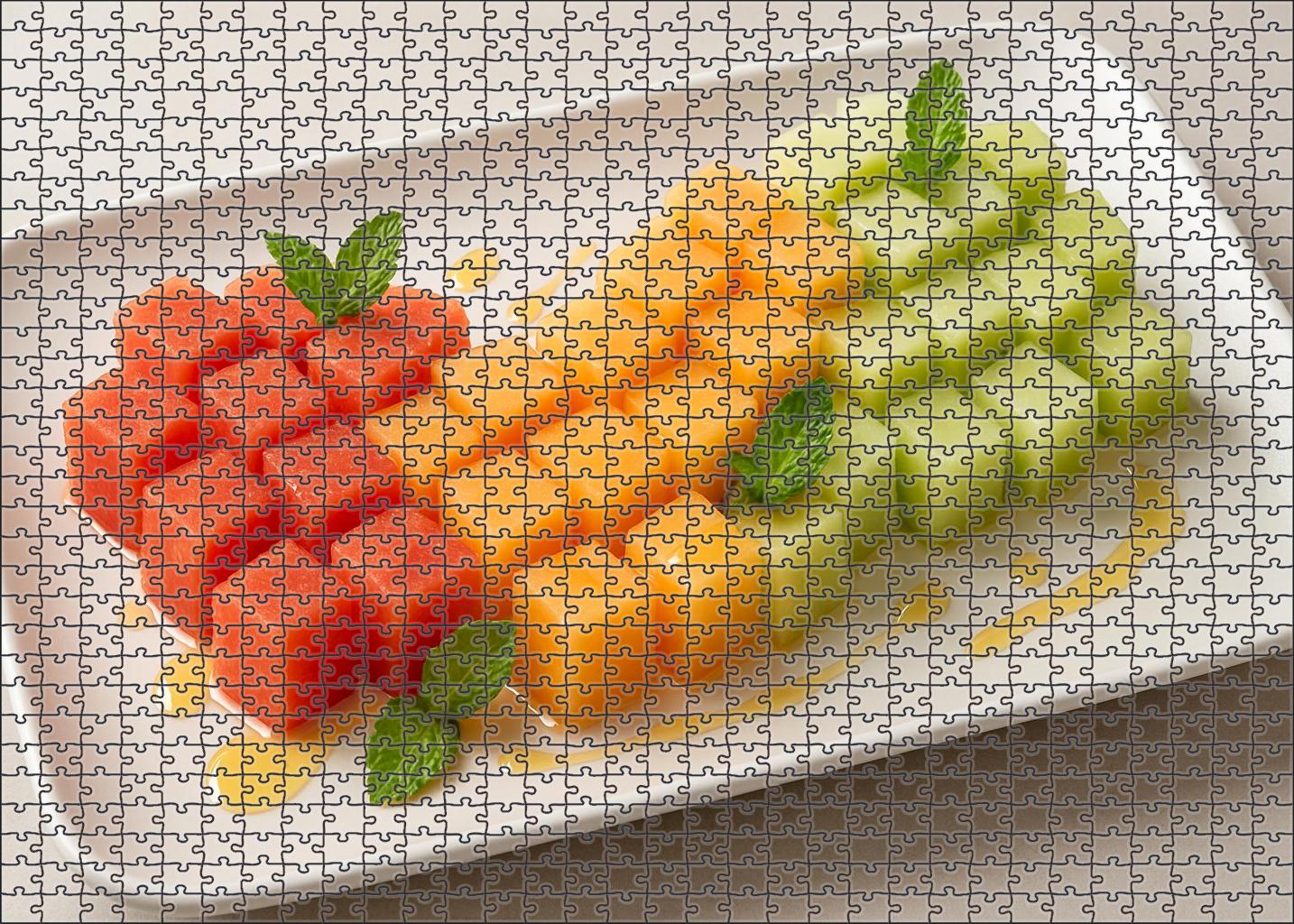 Melon Wave Platter Puzzle Collection