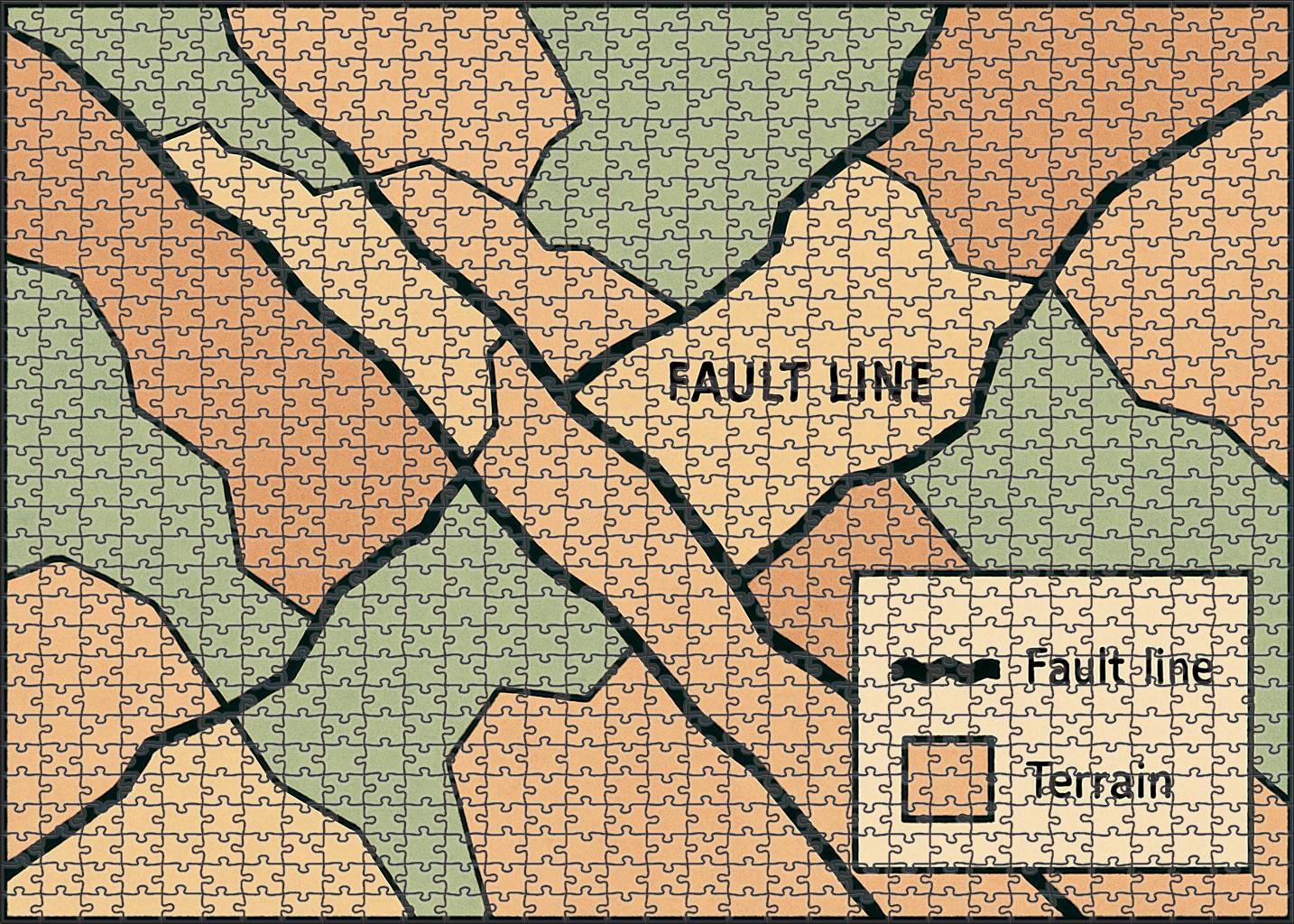 Geological Fault Line Diagram 500 Piece Puzzle