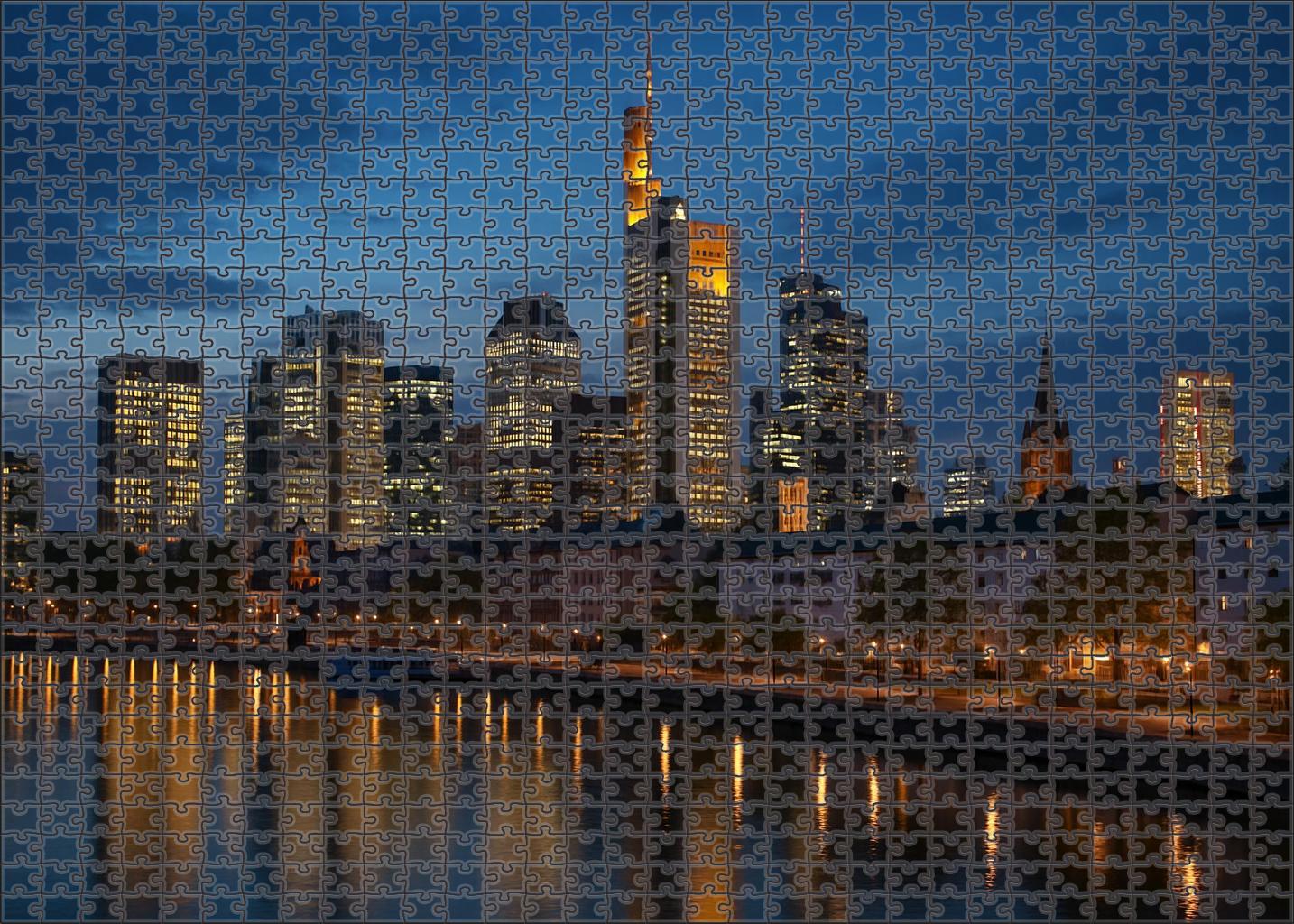 Frankfurt Skyline Europes Financial Powerhouse With A Towering Profile 300 Piece Puzzle