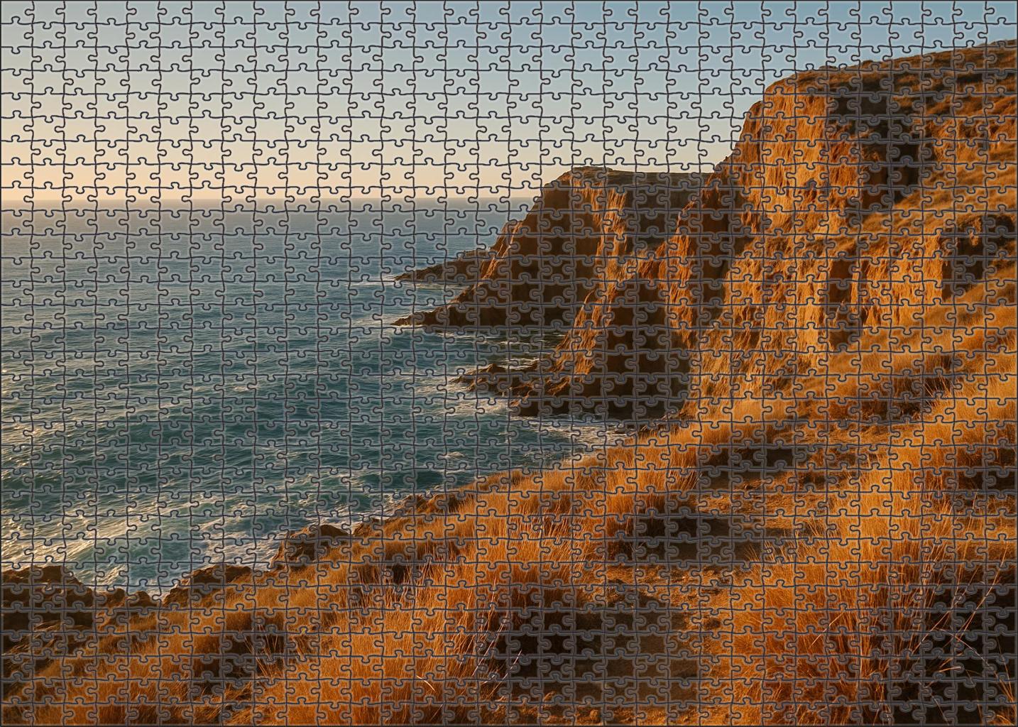 Sunlit Coastal Bluff 100 Piece Puzzle