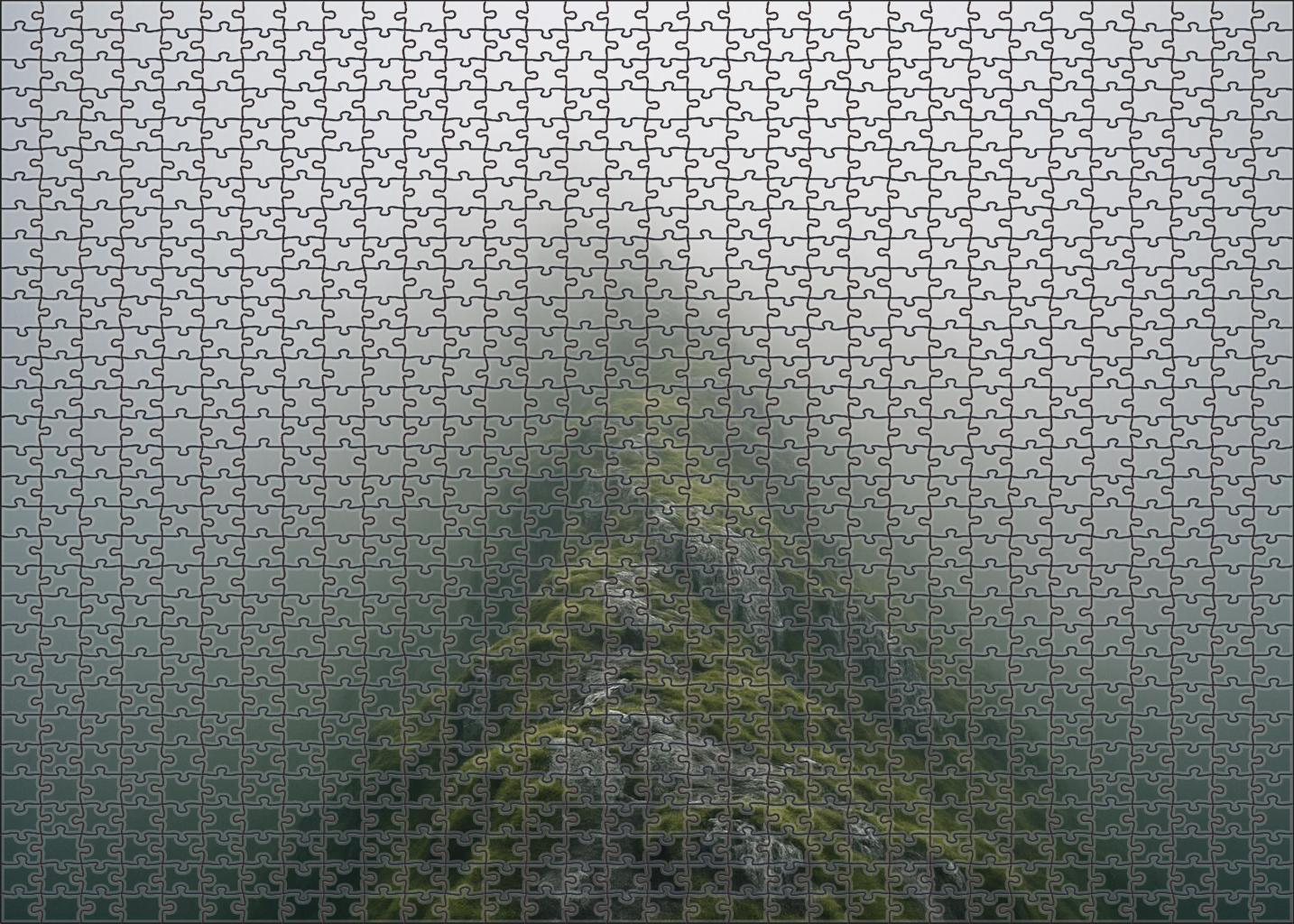 Foggy Mountain Ridge Premium Puzzle Pieces