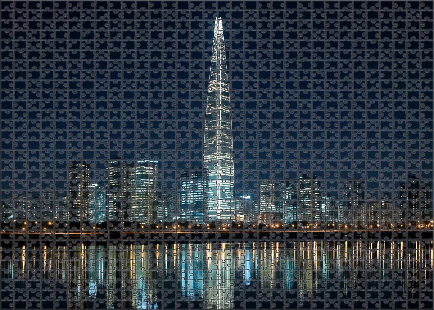 Seoul Gangnam Skyline Korea's Futuristic Urban Core 300 Piece Puzzle