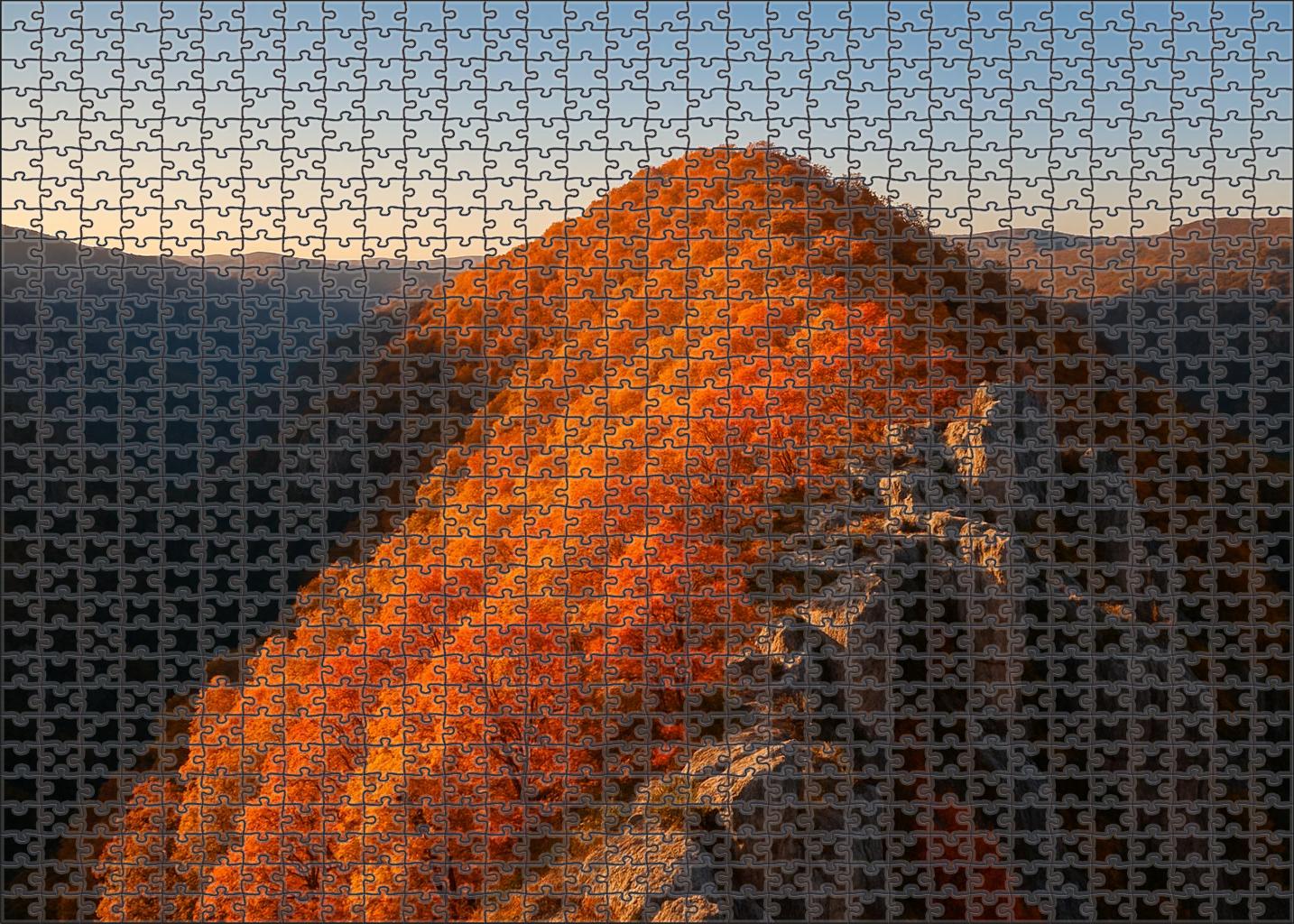 Crimson Autumn Ridge 100 Piece Puzzle