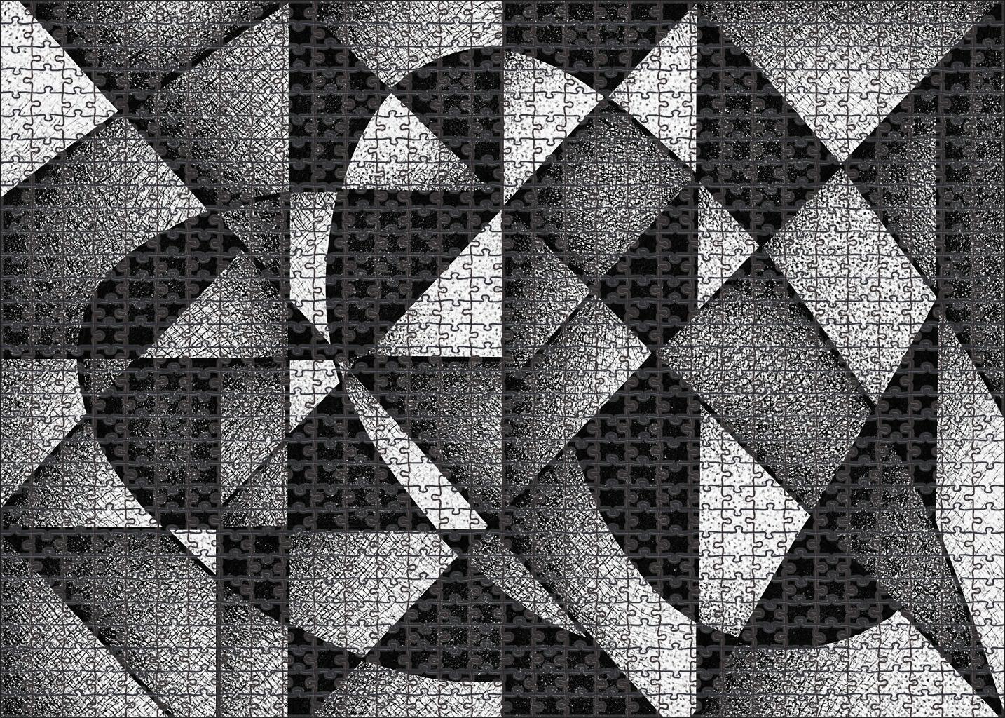 Abstract Geometric Exploration Bold Ink Shapes With Layered Textures Family Puzzles