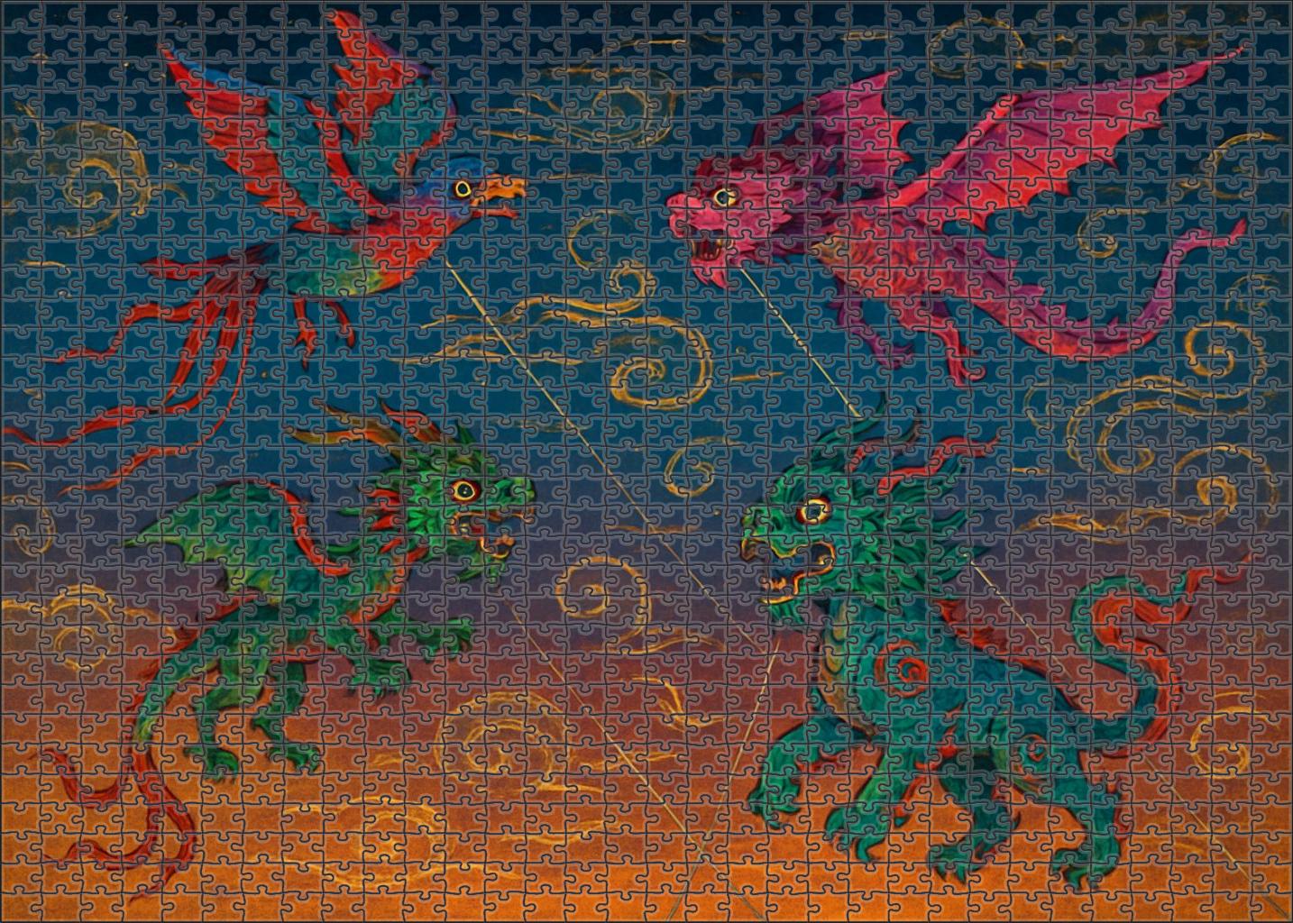 The Celestial Kite Festival Premium Puzzle Pieces