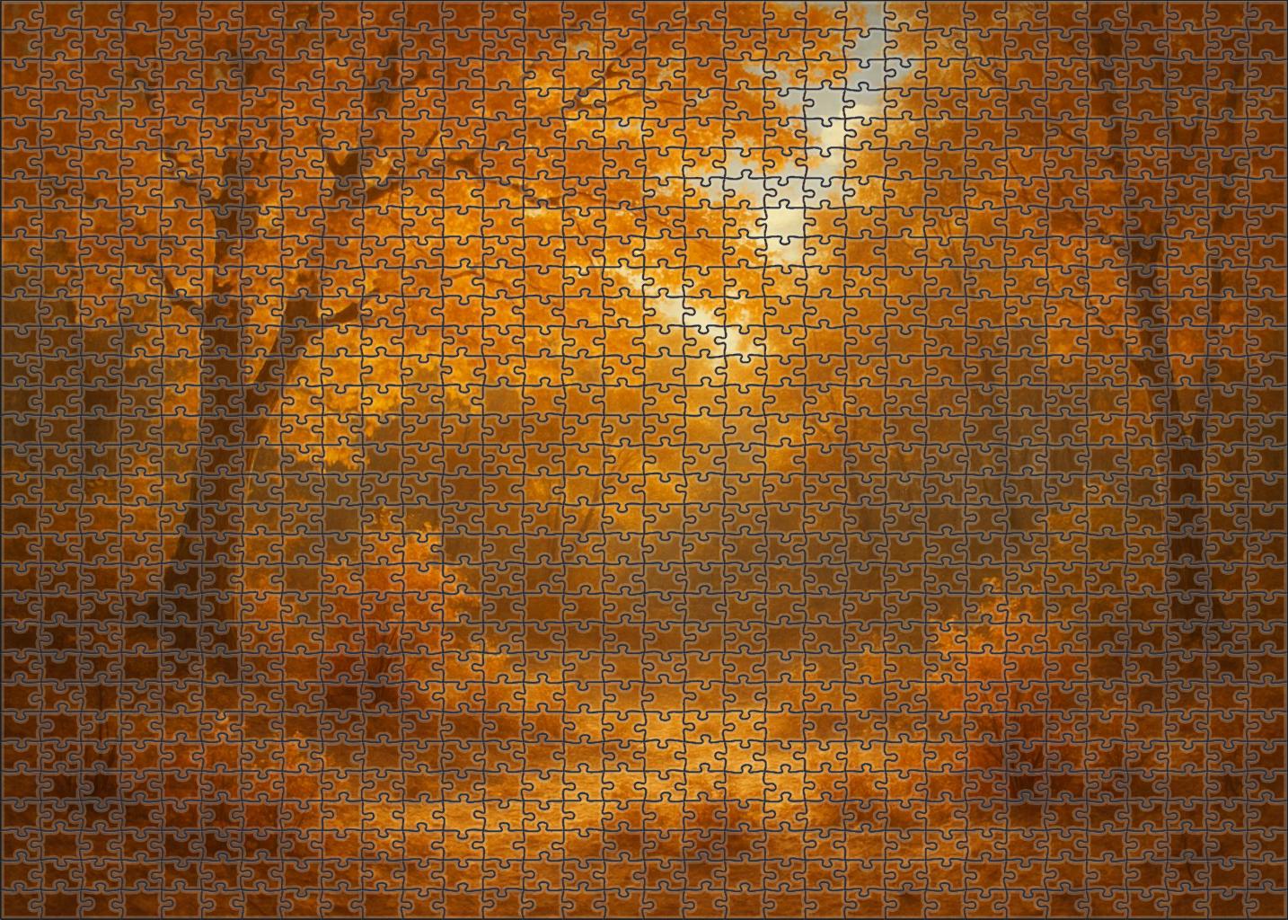 Amber Autumn Dell Large Format Puzzle