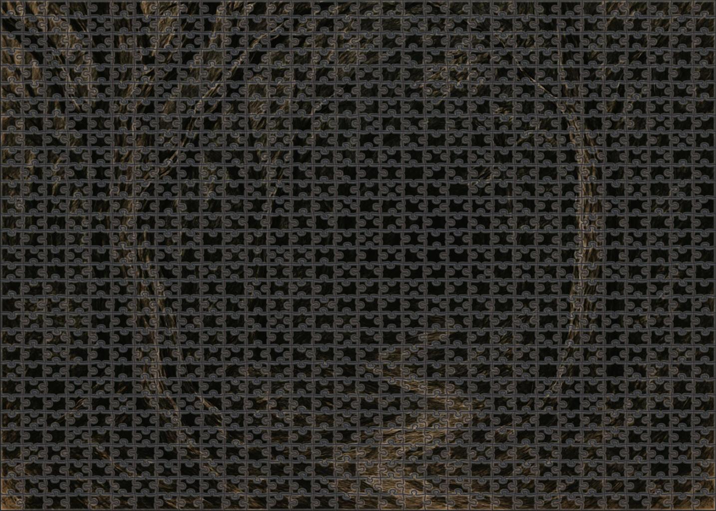 Fantasy Forest Path Expressive Ink And Brush Illustration Of Twisted Trees Puzzle Collection