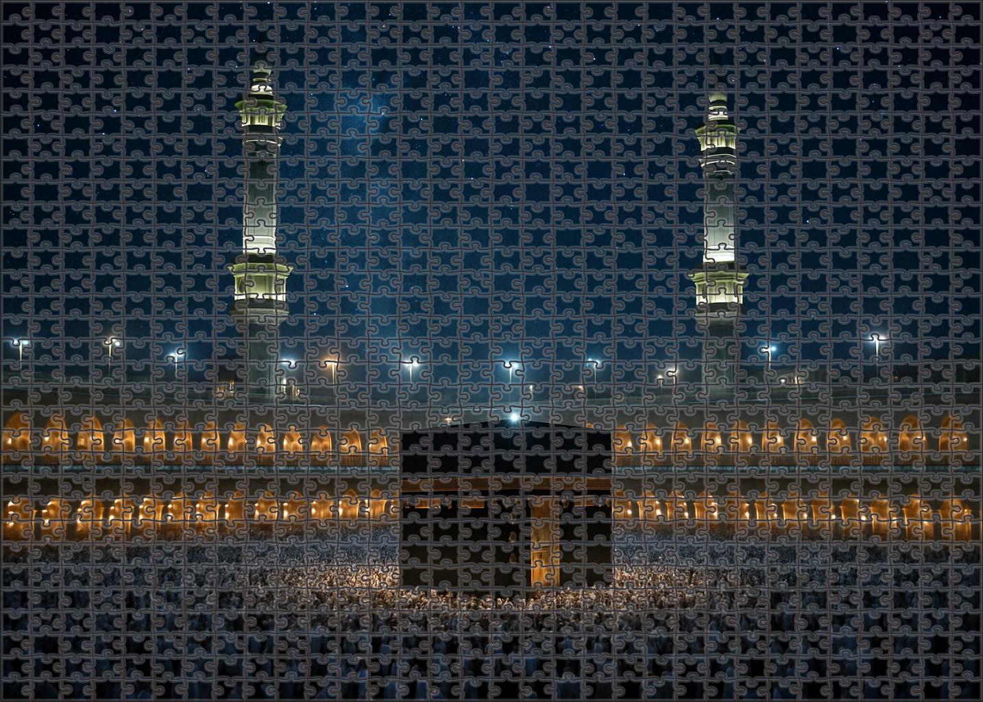 Masjid Al-haram Mecca Saudi Arabia Recognized By 9095 Globally As Islams Holiest Mosque Unique Puzzle Design