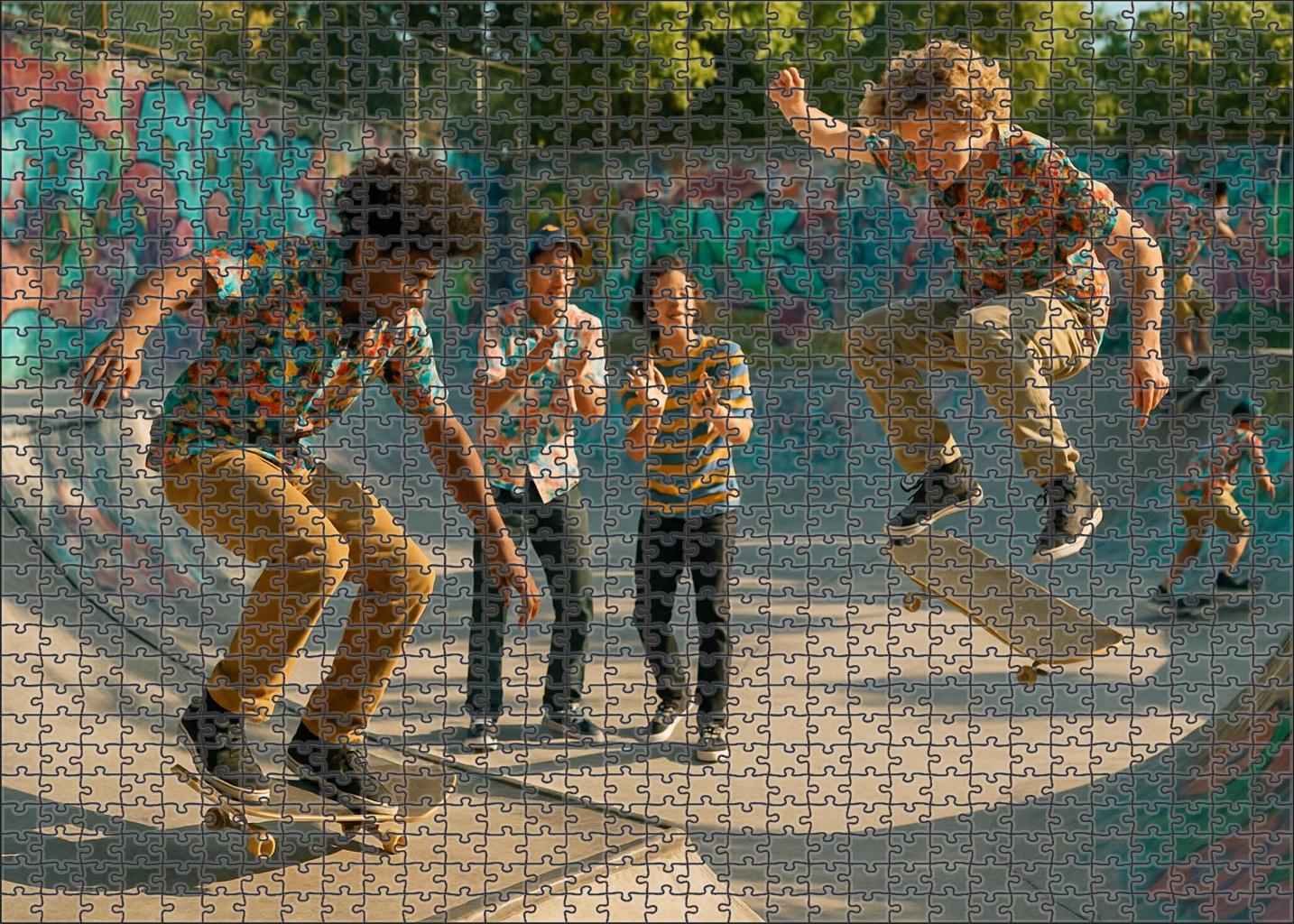 Retro Skateboard Culture Revival Unique Puzzle Design