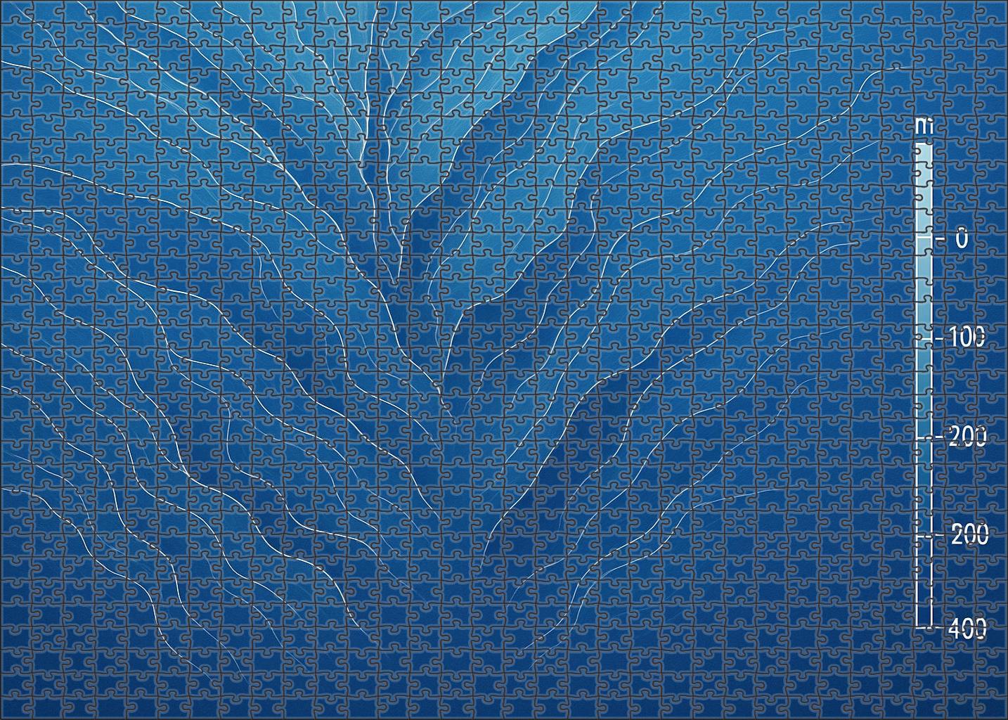 Underwater Canyon Relief Map Puzzle For Kids