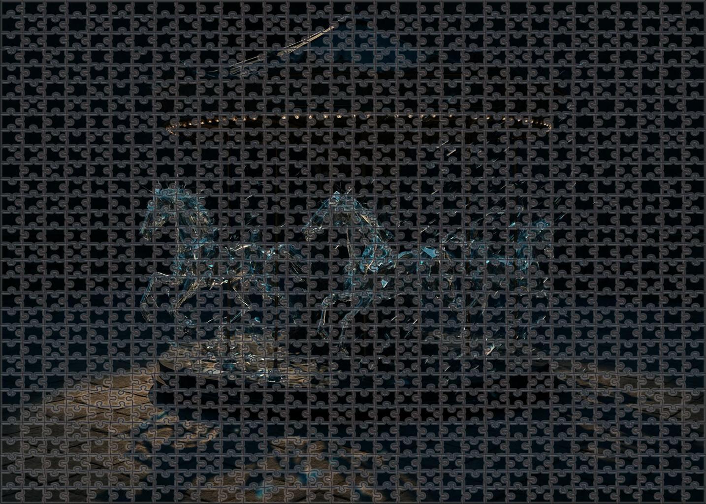 The Carousel Of Twisting Reflections Large Format Puzzle