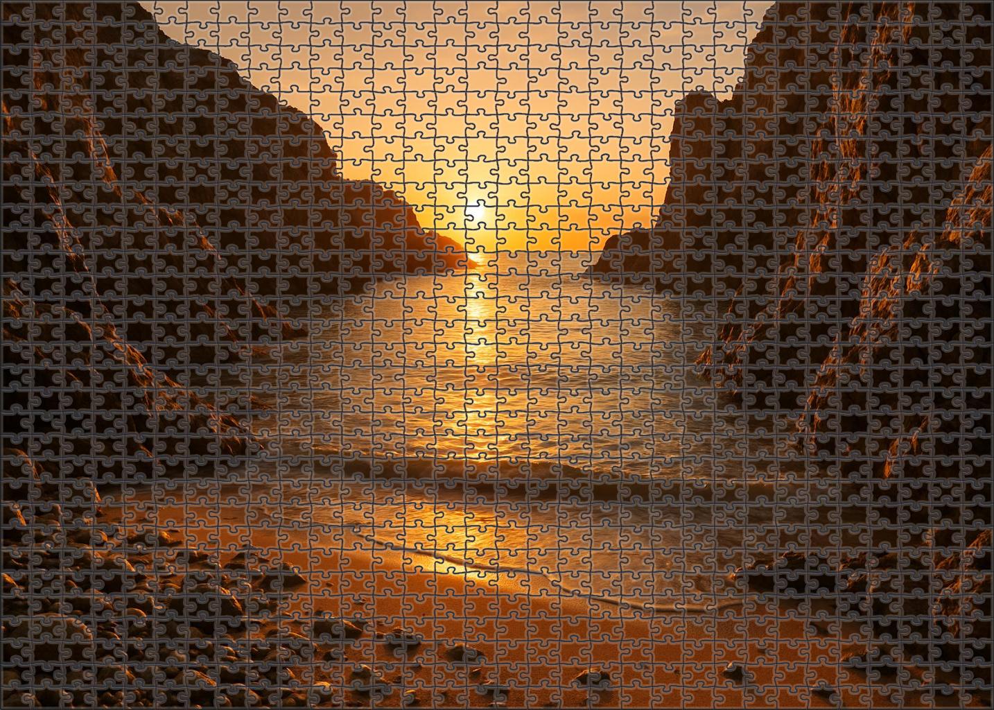 Sunrise Cliff Cove 100 Piece Puzzle