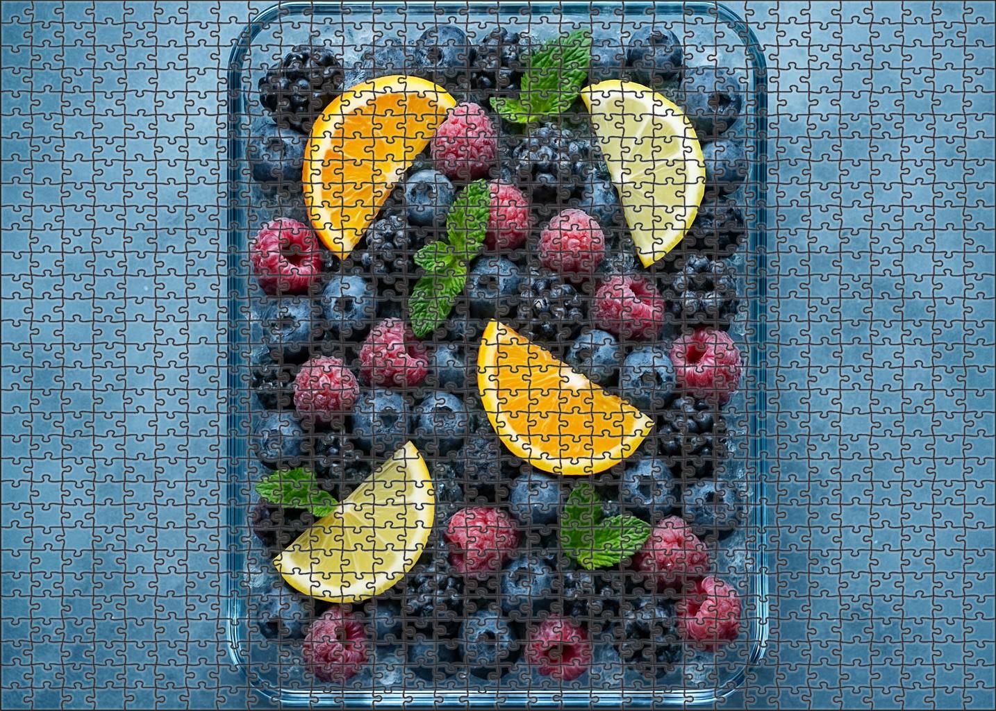 Crystal Cascade Frozen Berries And Citrus Sparkle Puzzle Challenge