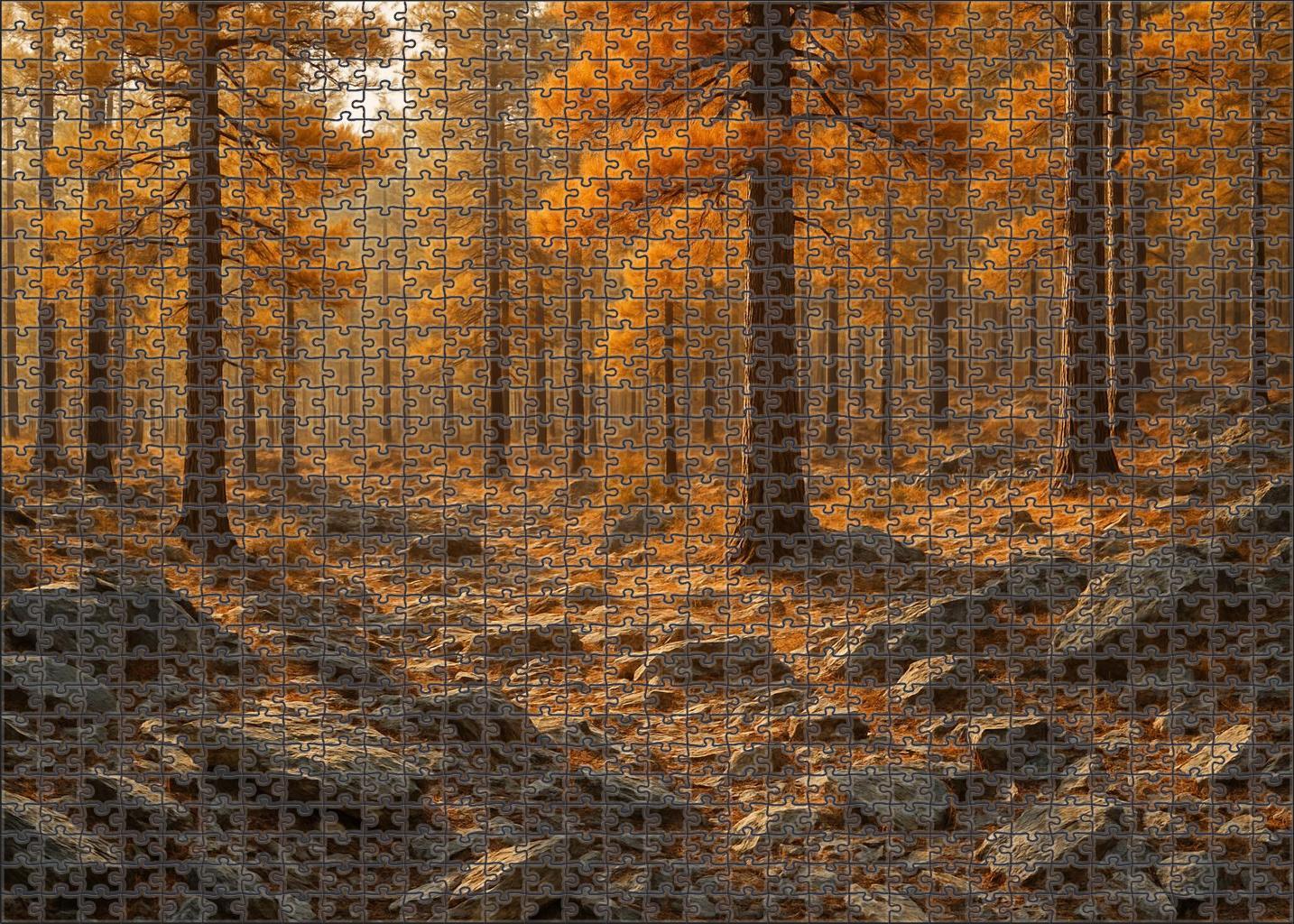 Amber Pine Slopes Premium Puzzle Pieces