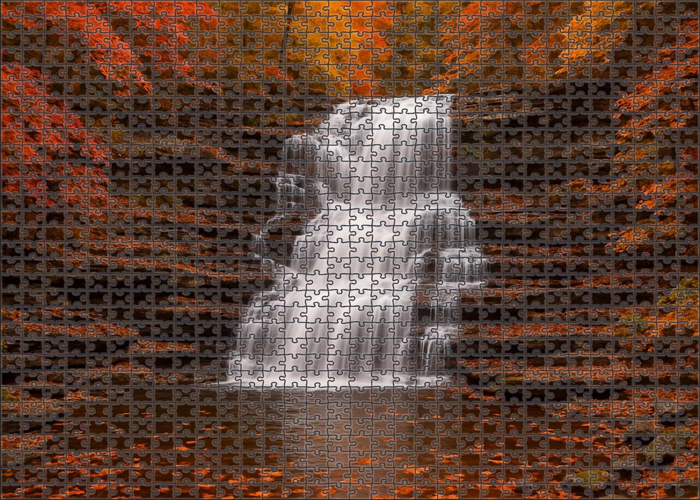 Amber Curtain Fall Large Format Puzzle