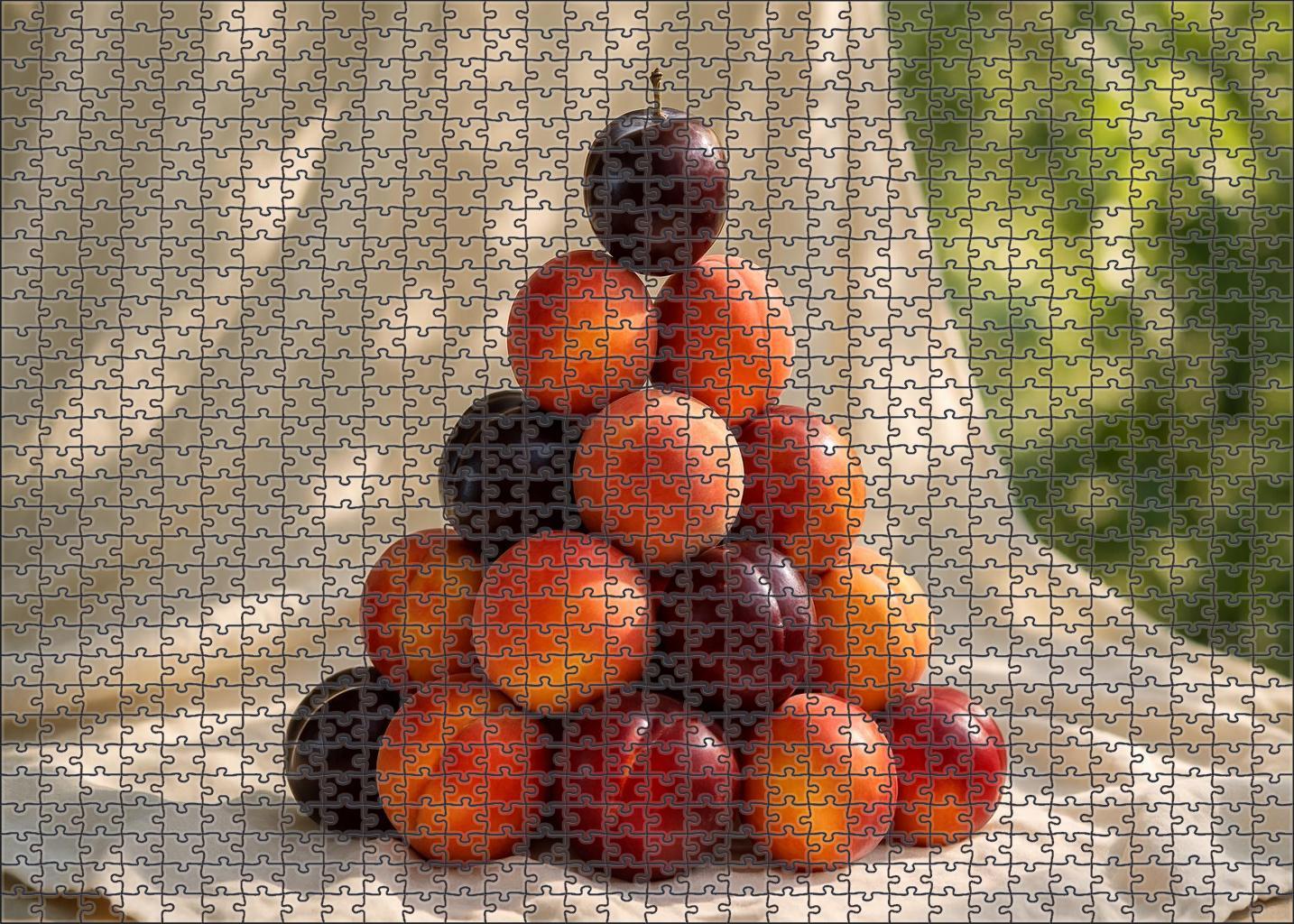 Stone Fruit Cascade Peach Plum And Nectarine Tower Large Format Puzzle