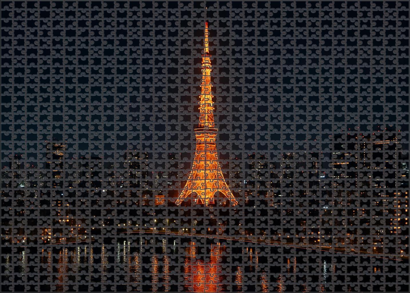Tokyo Tower Tokyo Japan Recognized By 6910 Worldwide As A Modern Communication Icon Custom Jigsaw Puzzle