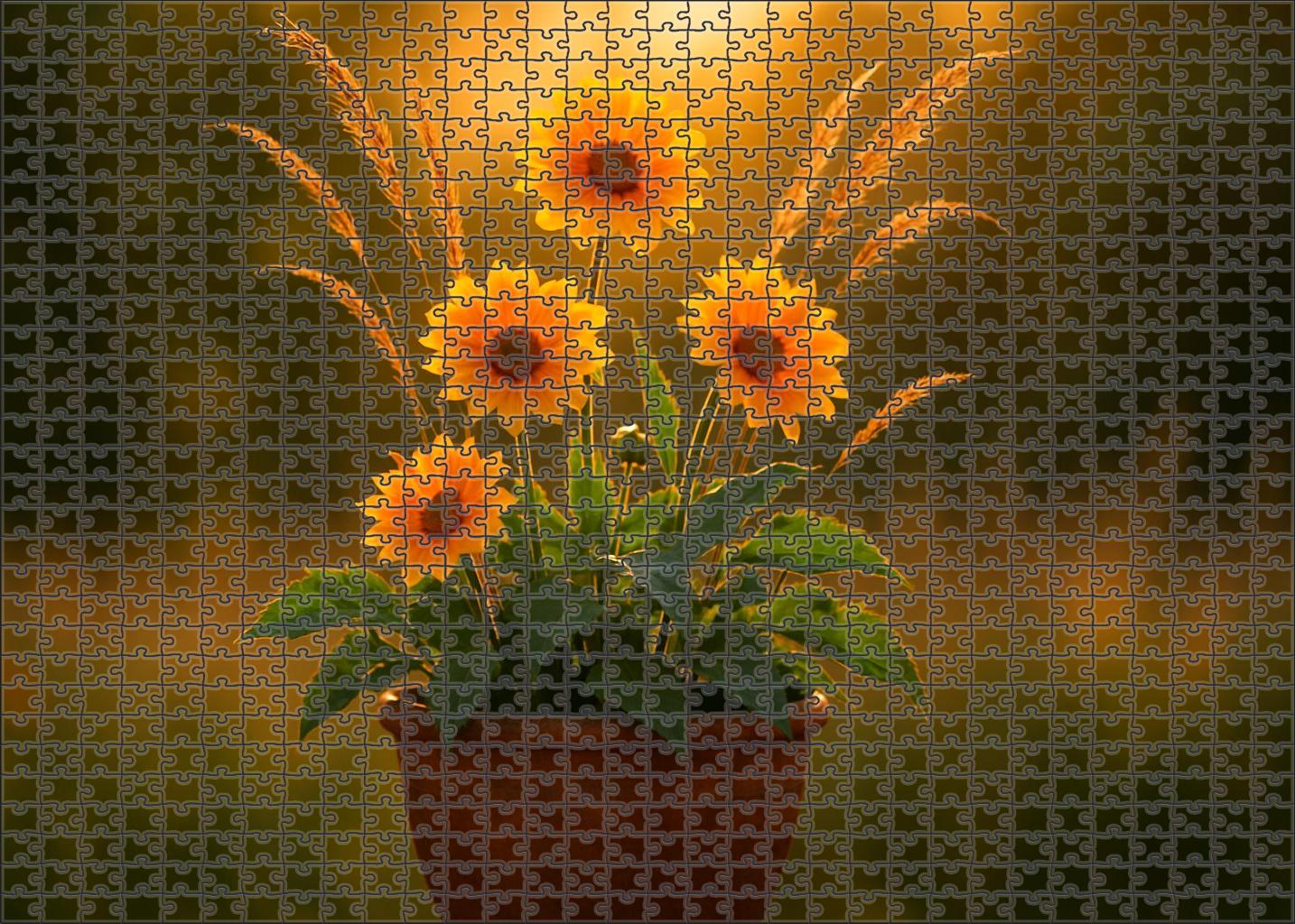 Golden Hour Pot Arrangement 200 Piece Puzzle