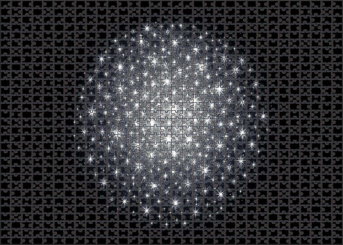 Silvery Star Cluster Glow Easy Puzzles