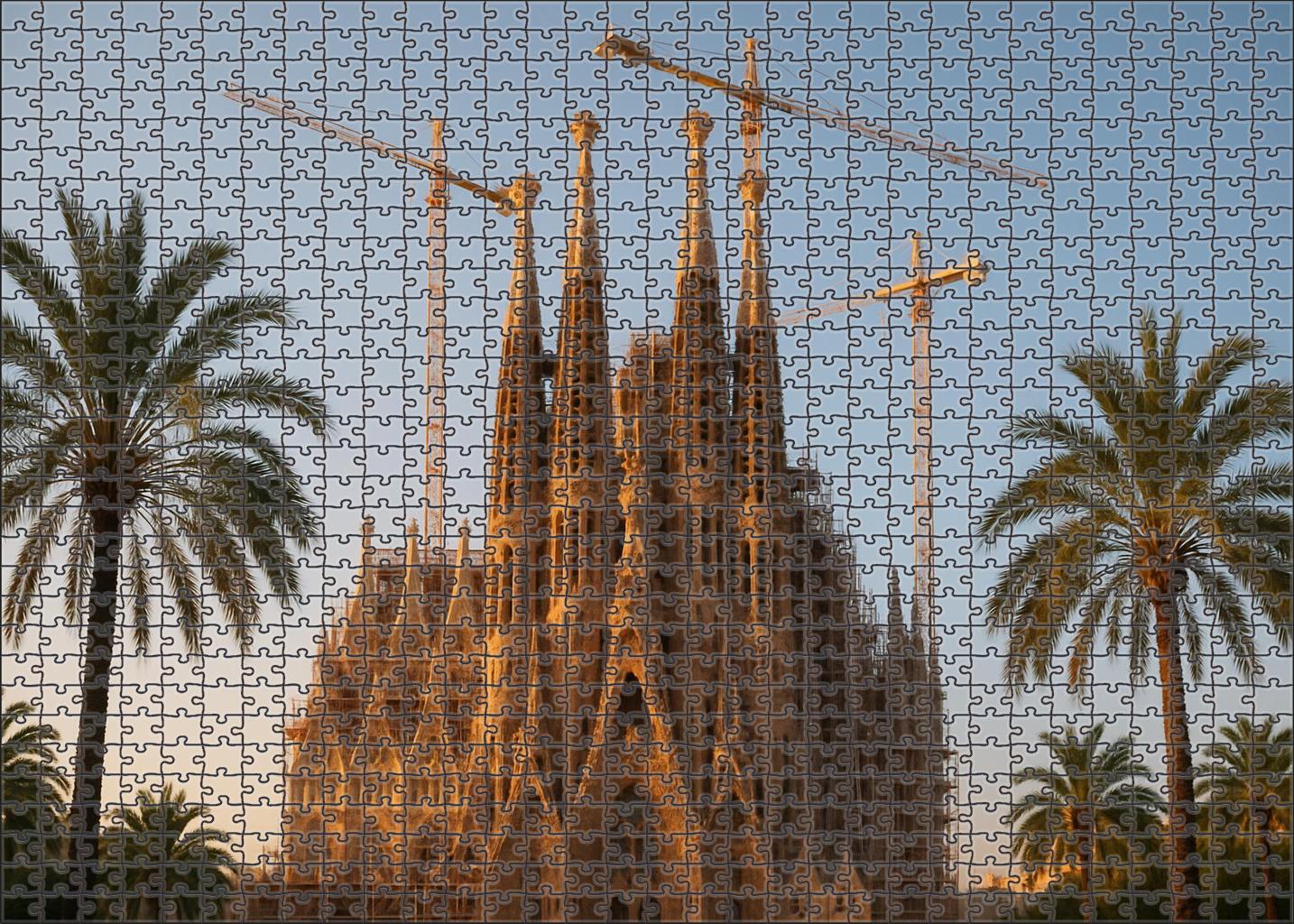 Sagrada Familia Barcelona Spain  Recognized By 7789 Worldwide For Its Avant-garde Design Custom Jigsaw Puzzle
