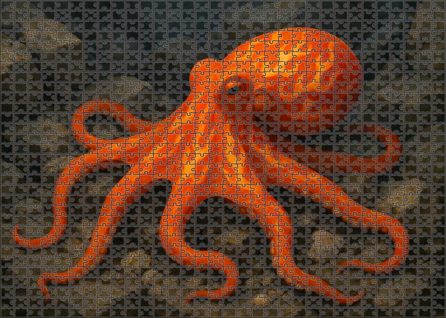 Flameback Lantern Octopus Illuminated Shallow Dweller Easy Puzzles